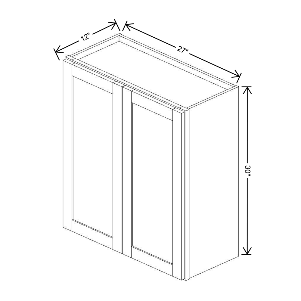 Wolf Classic Dartmouth 5-piece Biscayne Paint 27"W X 30"H Wall Cabinet