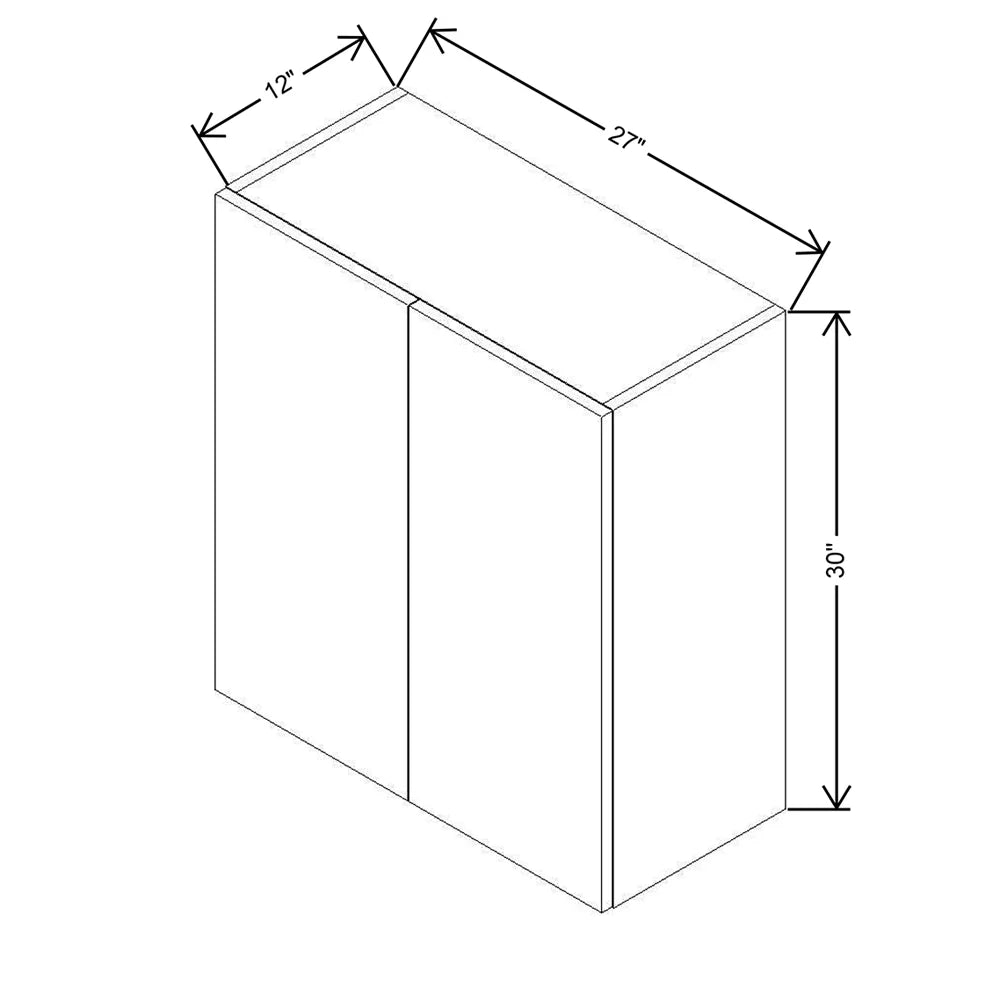 CNC Classic Milano Dune 27" W X 30" H Double Door Wall Cabinet