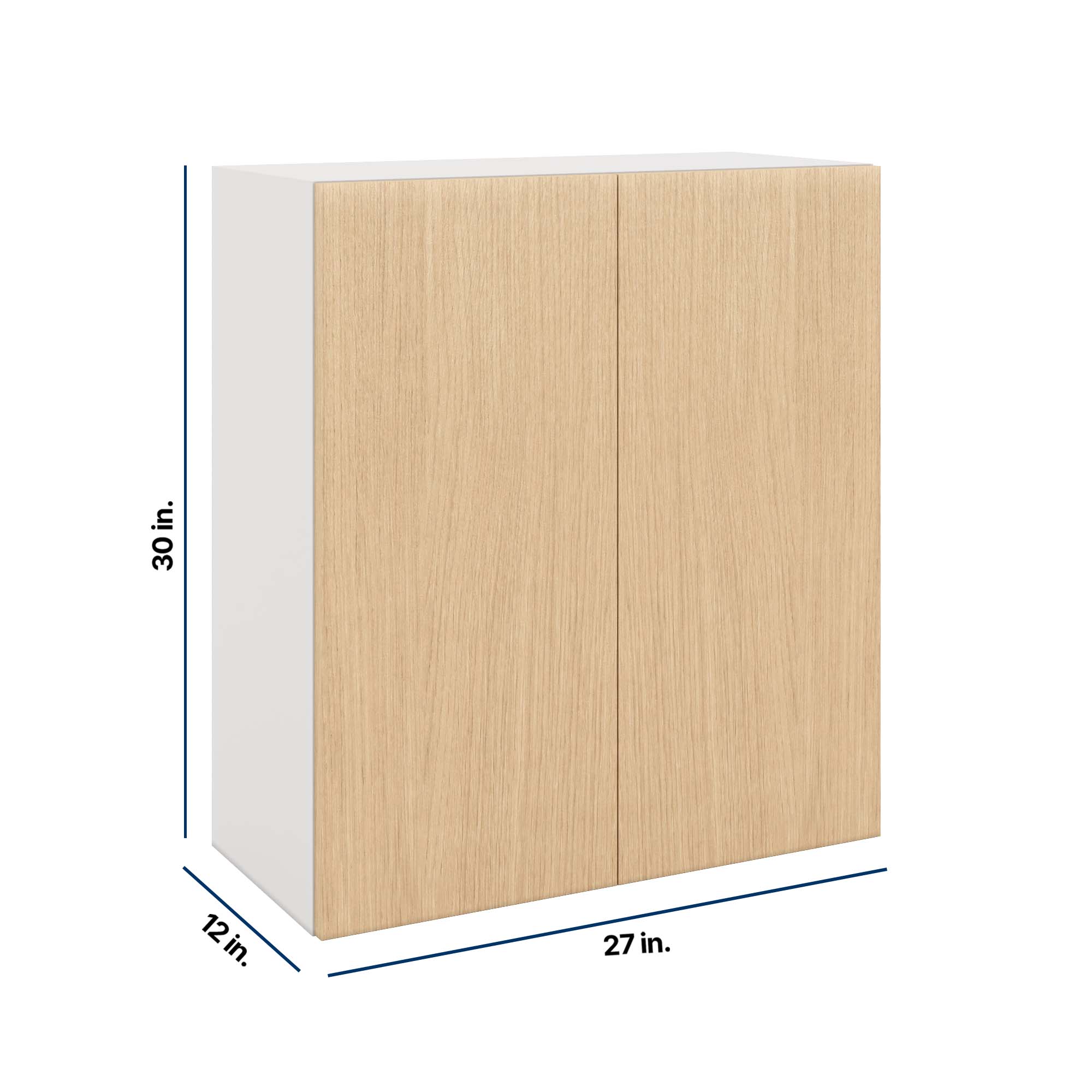 Modernform Cabinet Natural Oak 27" W X 30" H X 12" D Double Door Wall Cabinet