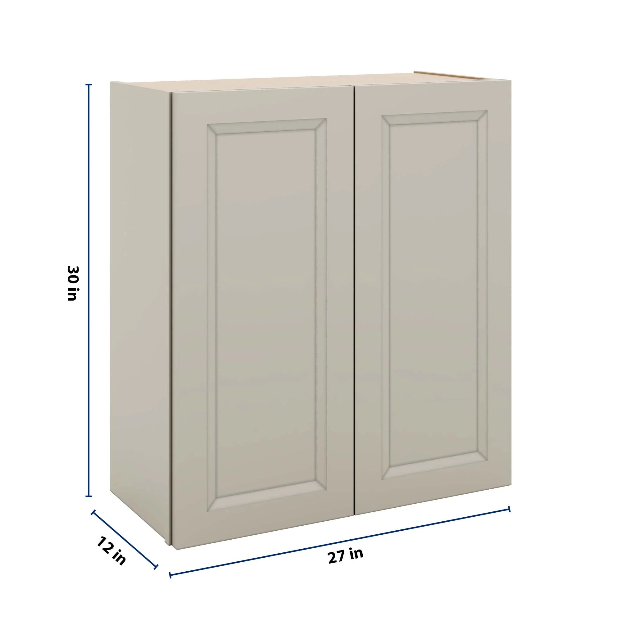 J&K Pebble B6 Double Door Wall Cabinet - 27" W x 30" H