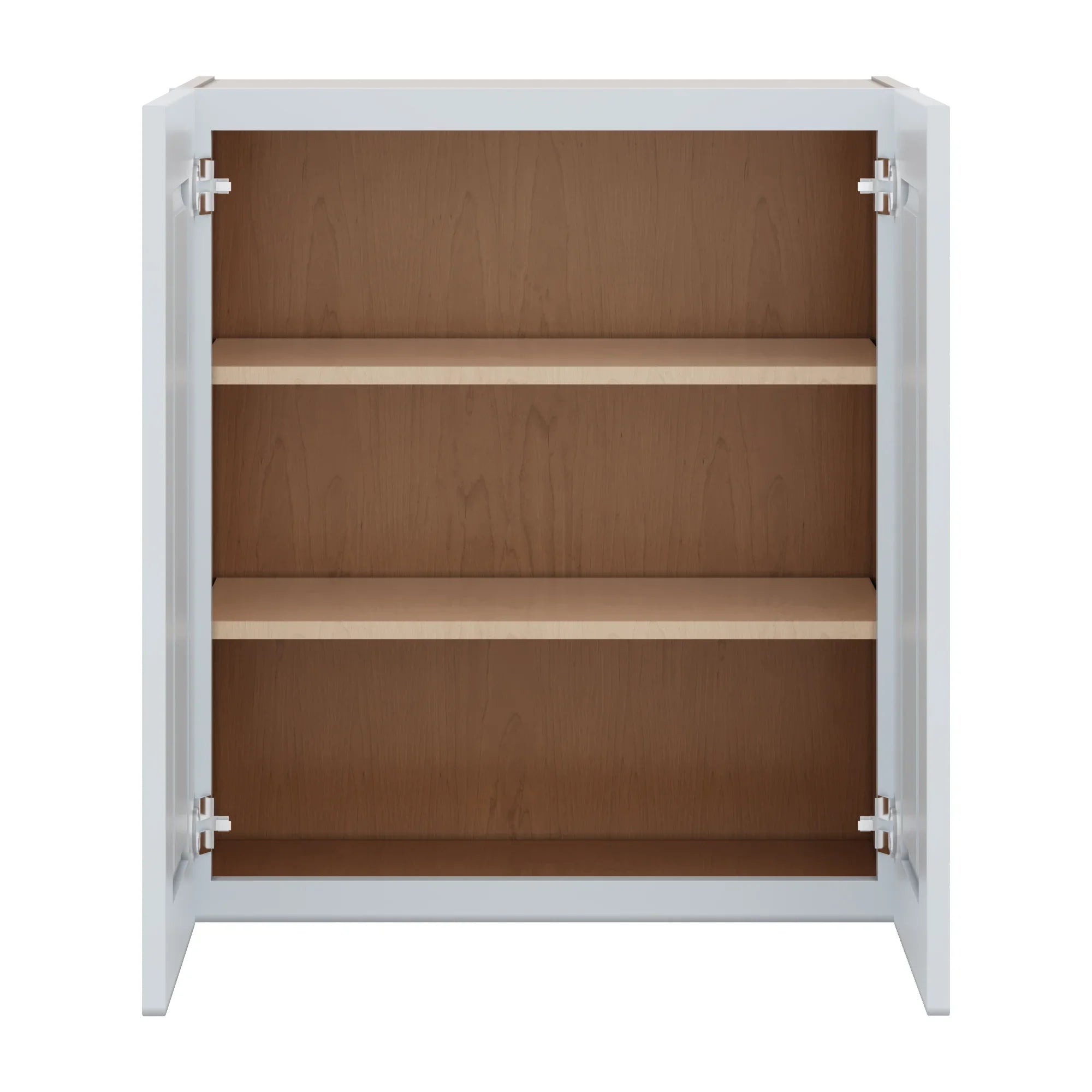 J&K White Shaker S8 Double Door Wall Cabinet   27" W x 30" H