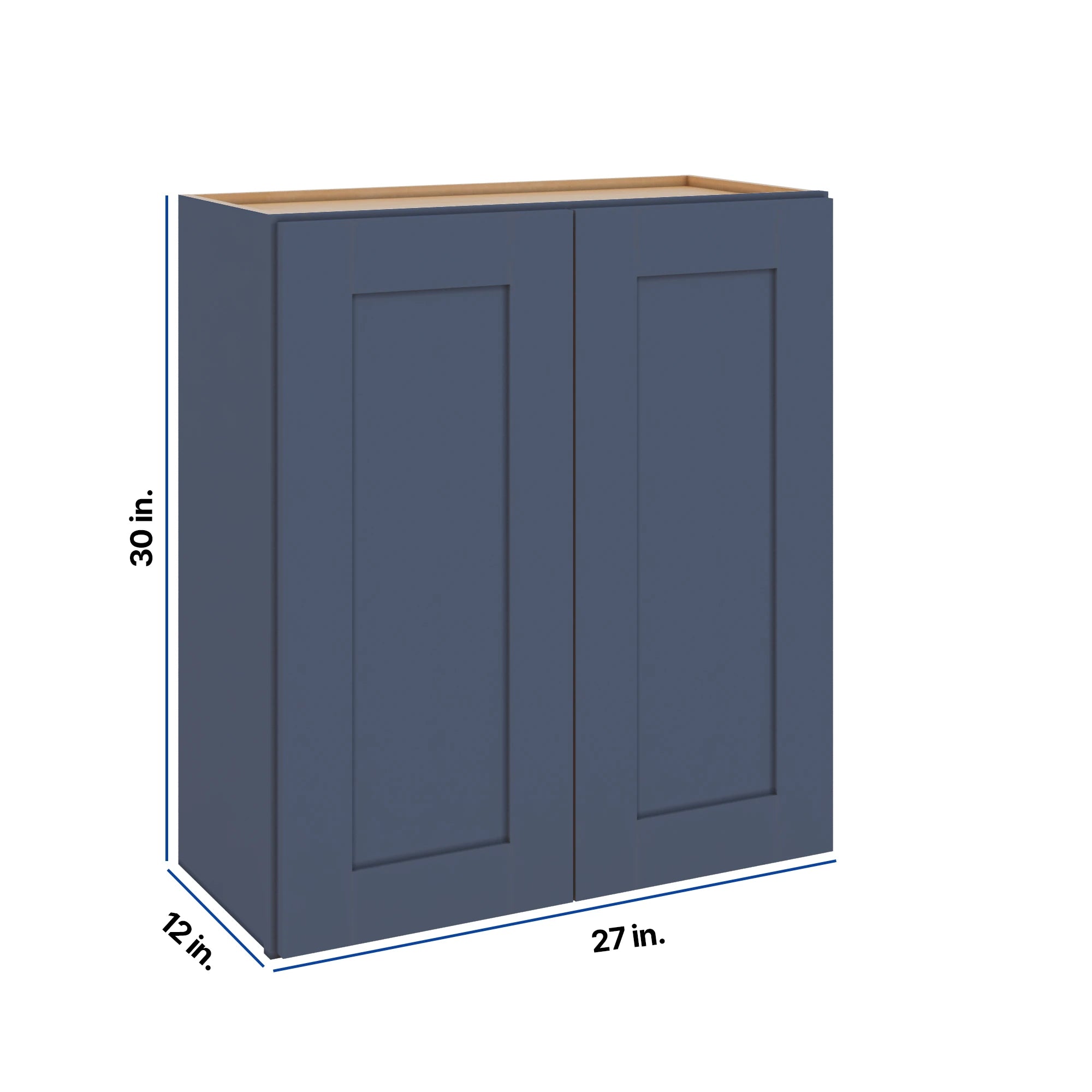 Modernform Cabinet Signature Blue 27" W X 30" H X 12" D Double Door Wall Cabinet
