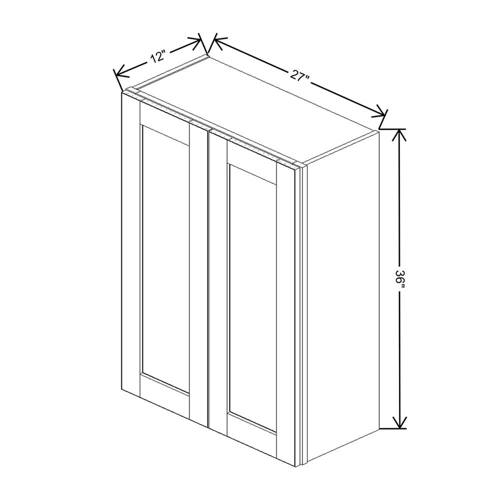 J&K Pebble B6 Double Door Wall Cabinet - 27" W x 36" H