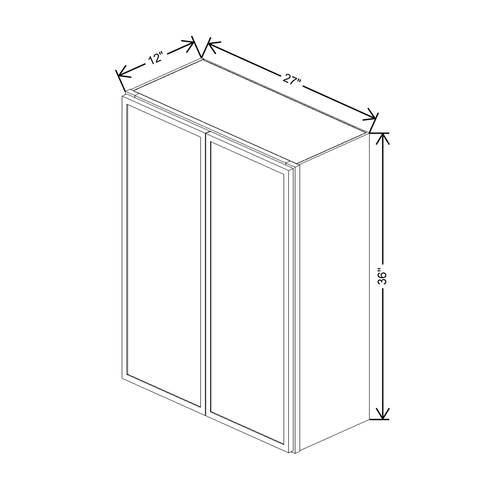 Cubitac Imperial Bergen Latte 27"W X 36"H Wall Cabinet