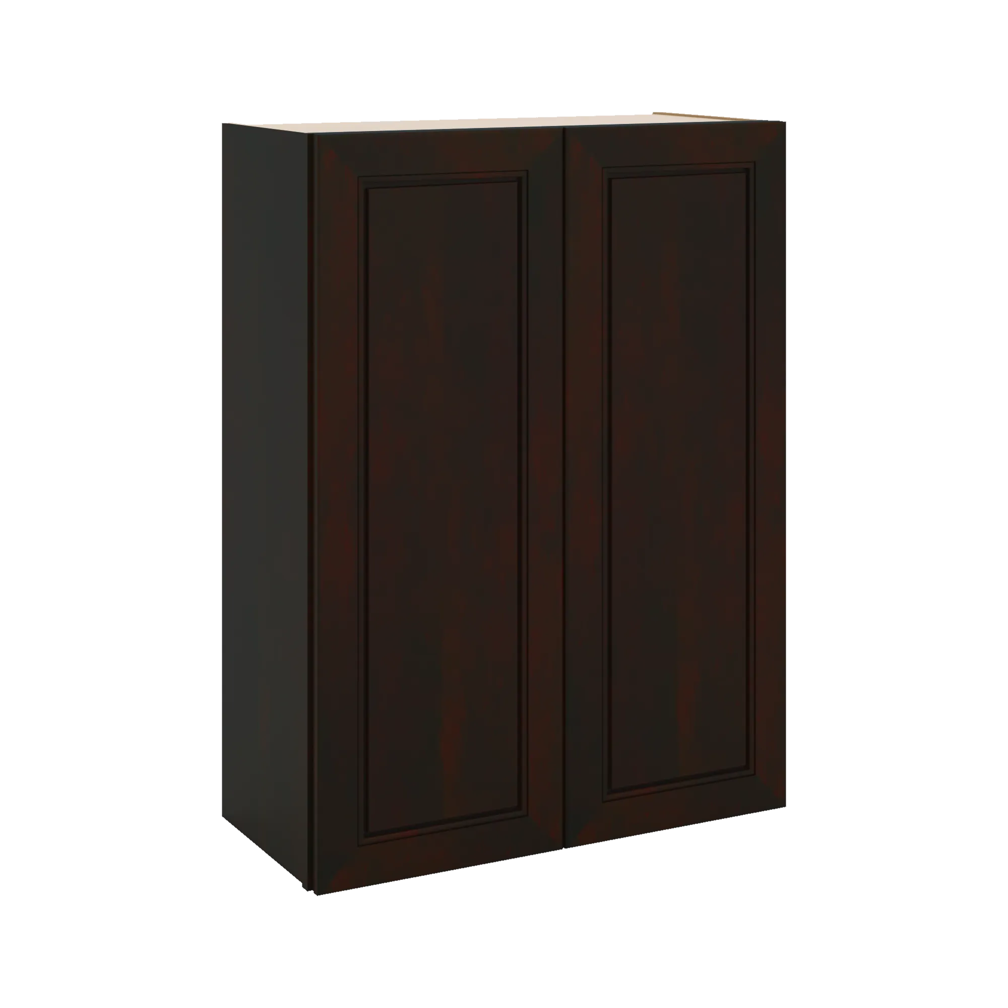 J&K Espresso K8 Double Door Wall Cabinet - 27" W x 36" H
