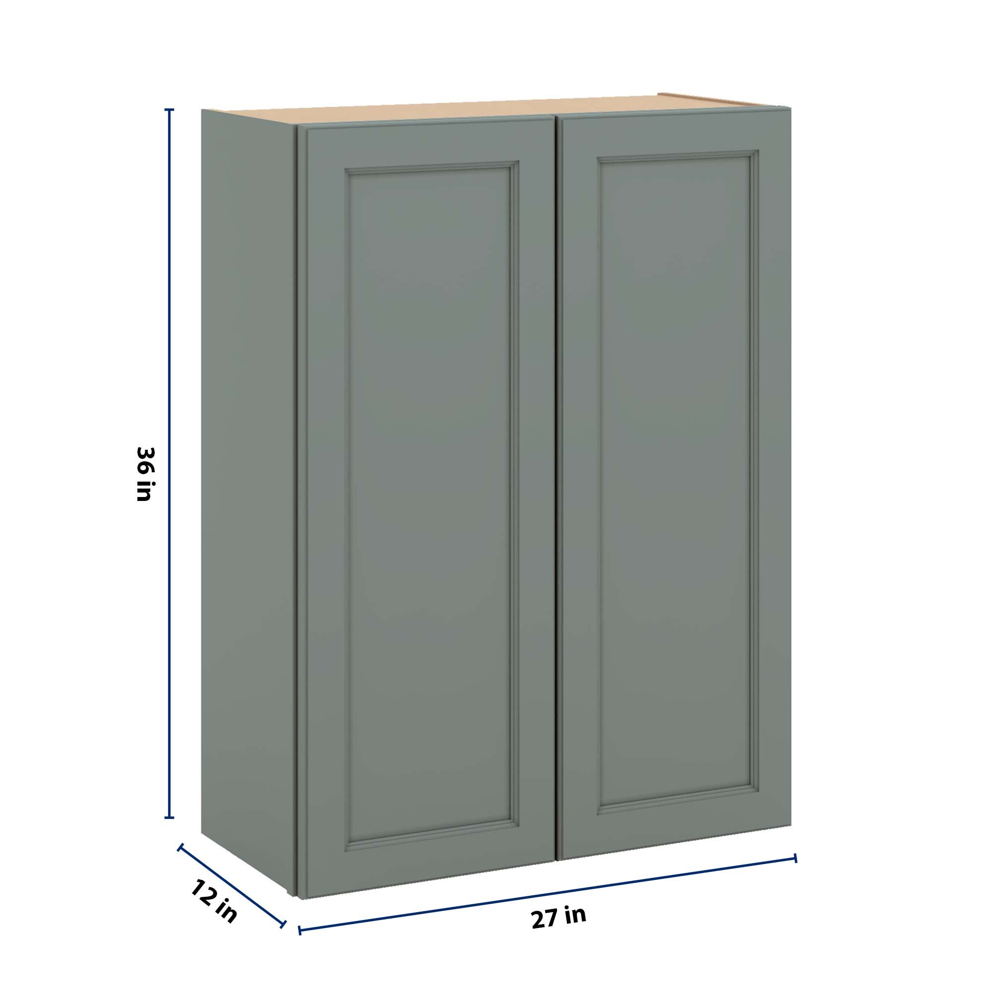 J&K Sage E3 Double Door Wall Cabinet - 27" W x 36" H