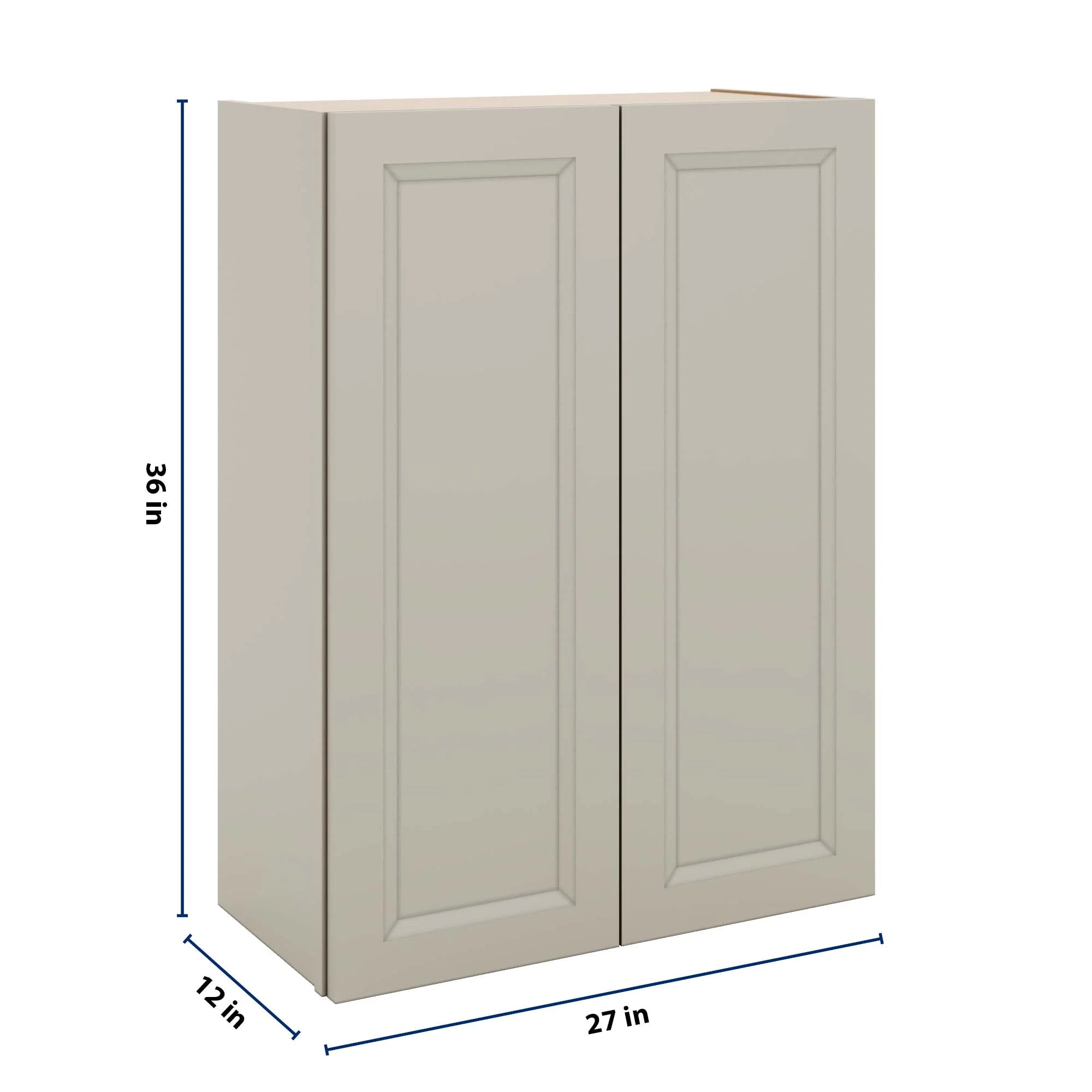 J&K Pebble B6 Double Door Wall Cabinet - 27" W x 36" H