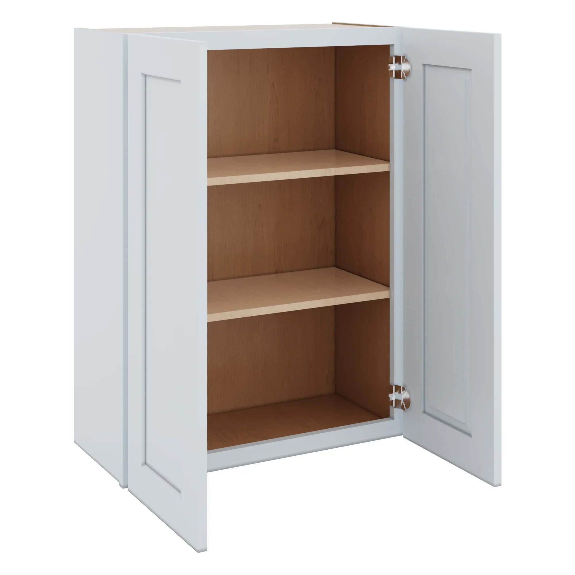 J&K White Shaker S8 Double Door Wall Cabinet   27" W x 36" H