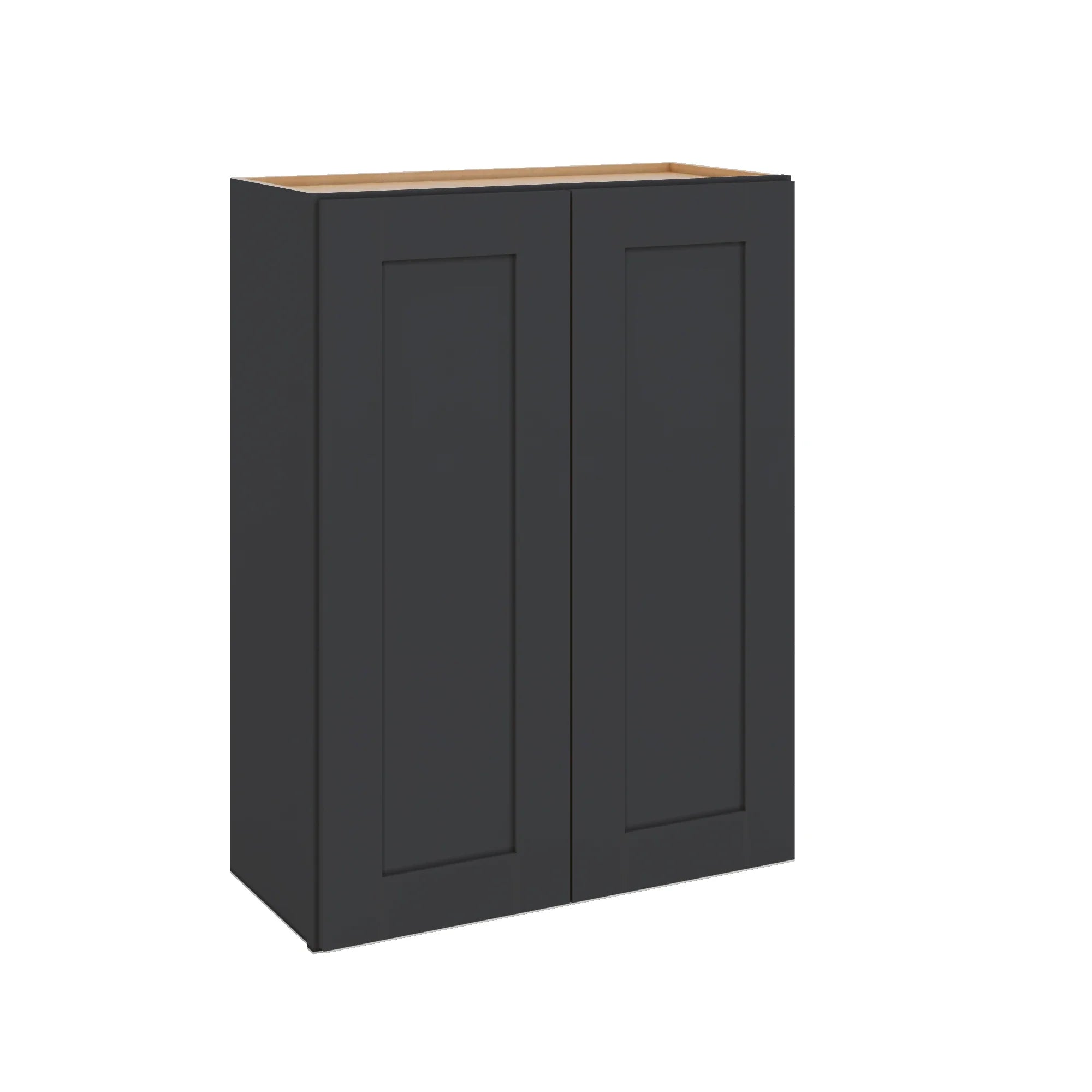 Modernform Cabinet Onyx Black Shaker 27" W X 36" H X 12" D Double Door Wall Cabinet