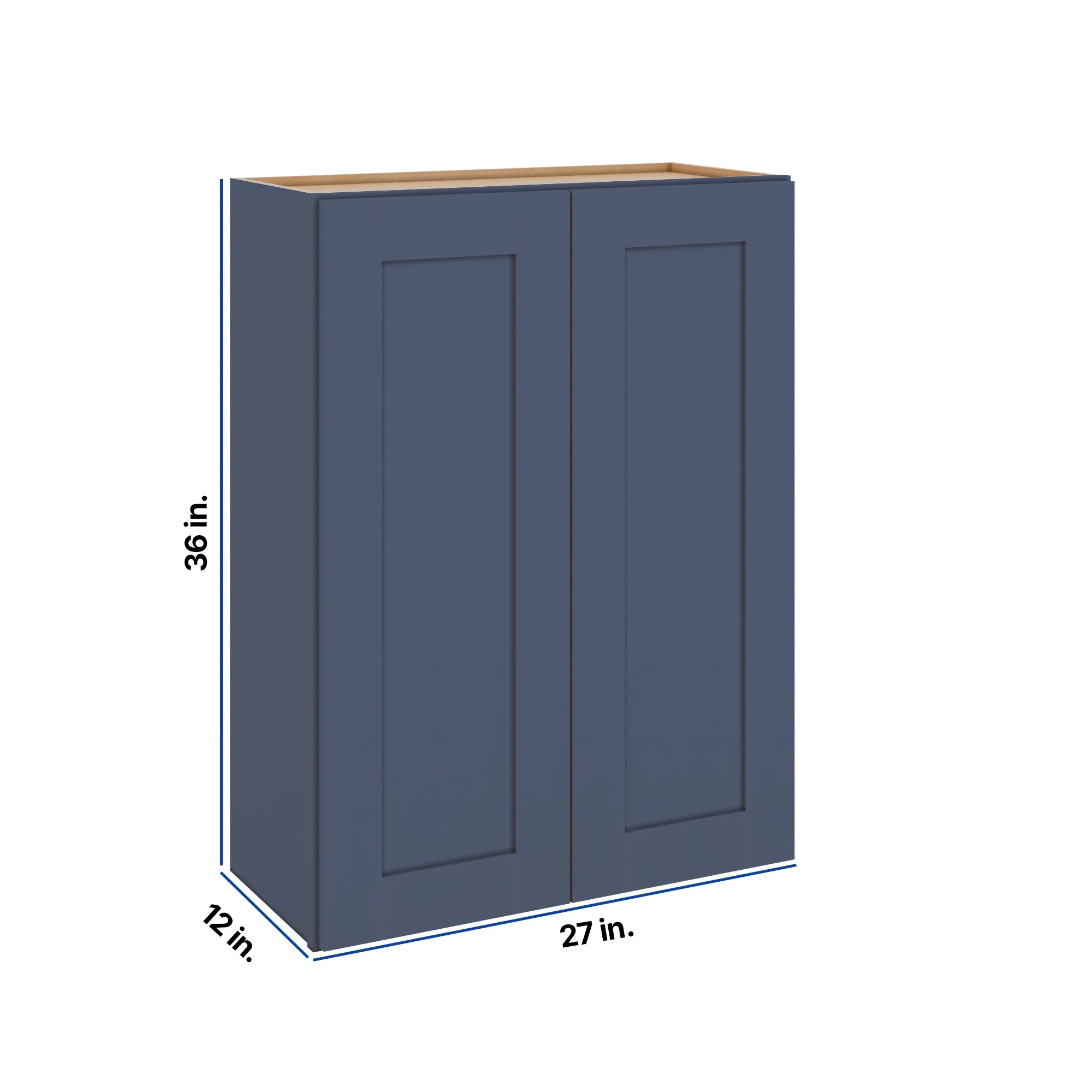 Modernform Cabinet Signature Blue 27" W X 36" H X 12" D Double Door Wall Cabinet