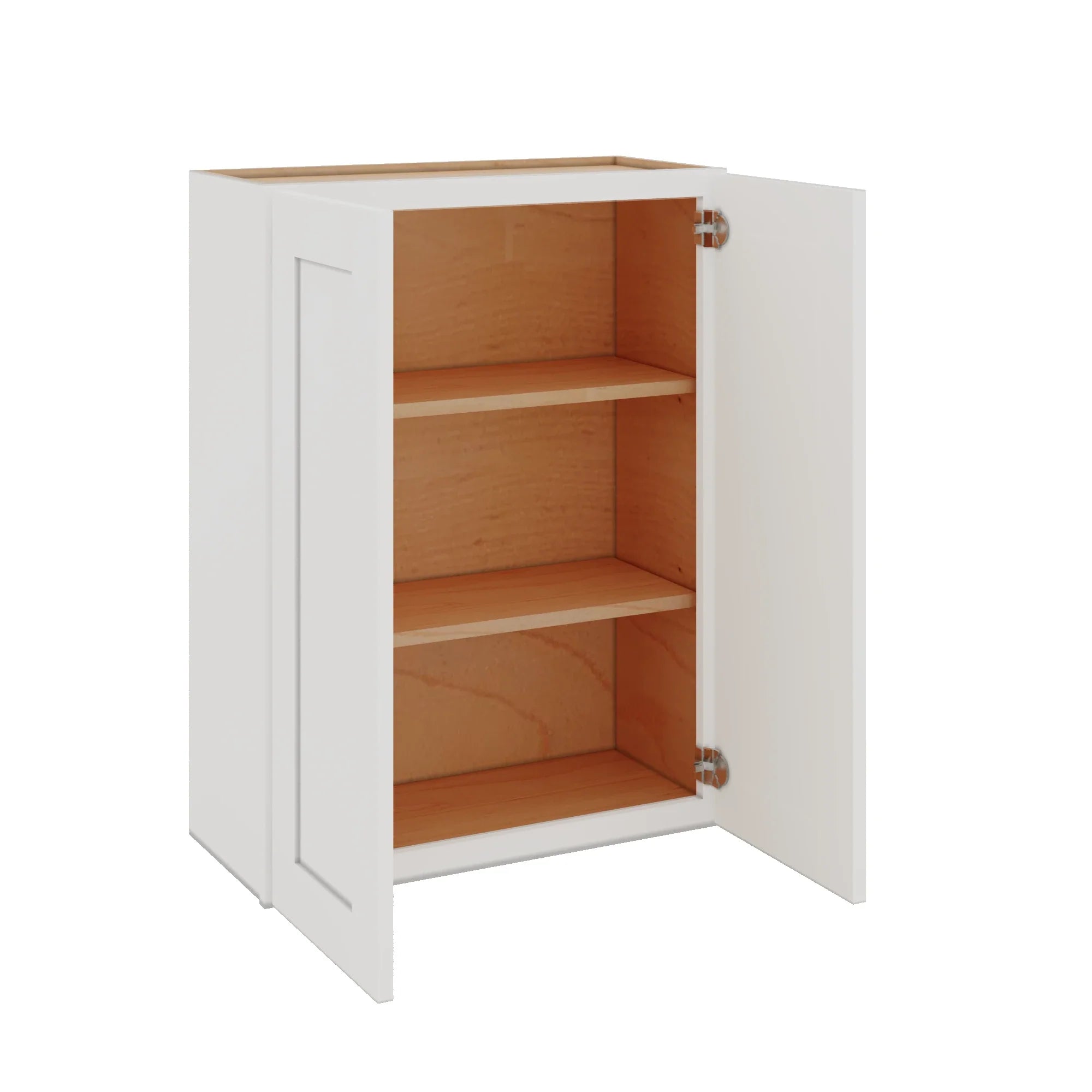 Modernform Cabinet White Shaker 27" W X 36" H X 12" D Double Door Wall Cabinet