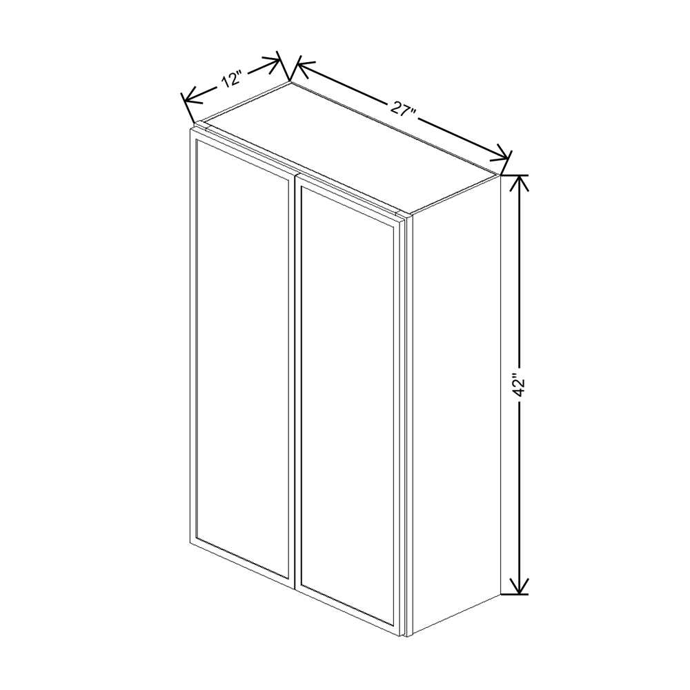 Cubitac Imperial Madison Dusk 27"W X 42"H Wall Cabinet