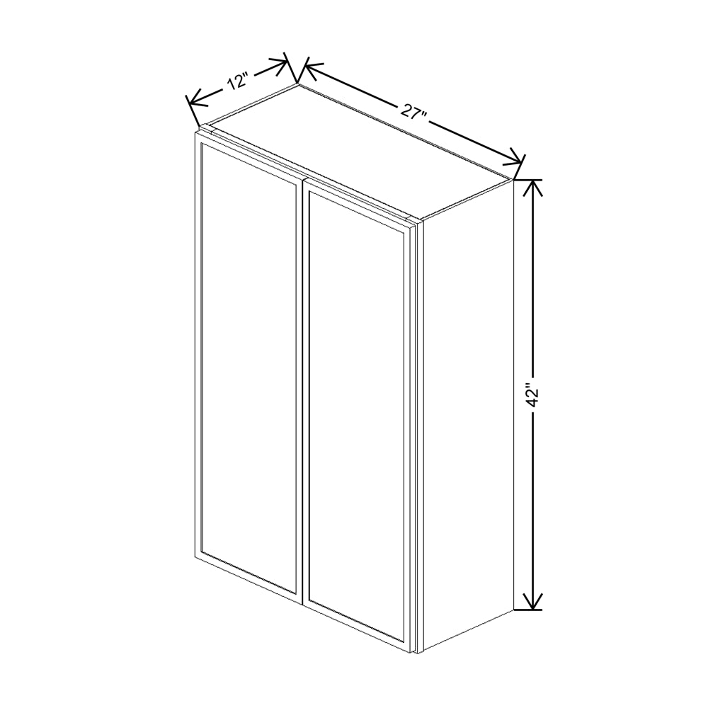 Cubitac Prestige Newport Latte 27"W X 30"H Wall Cabinet