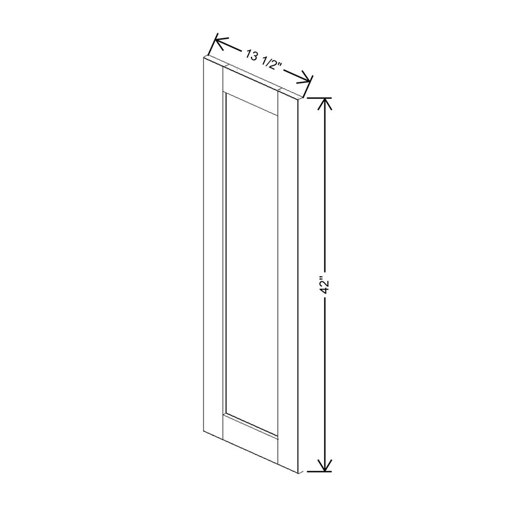 J&K White Shaker S8 Dummy Door Panel 13 1/2" W x 42" H