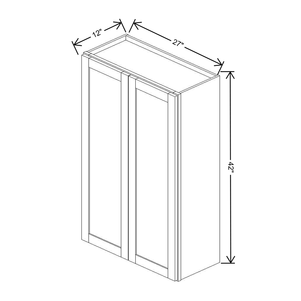 Wolf Classic Dartmouth 5-piece Biscayne Paint 27"W X 42"H Wall Cabinet