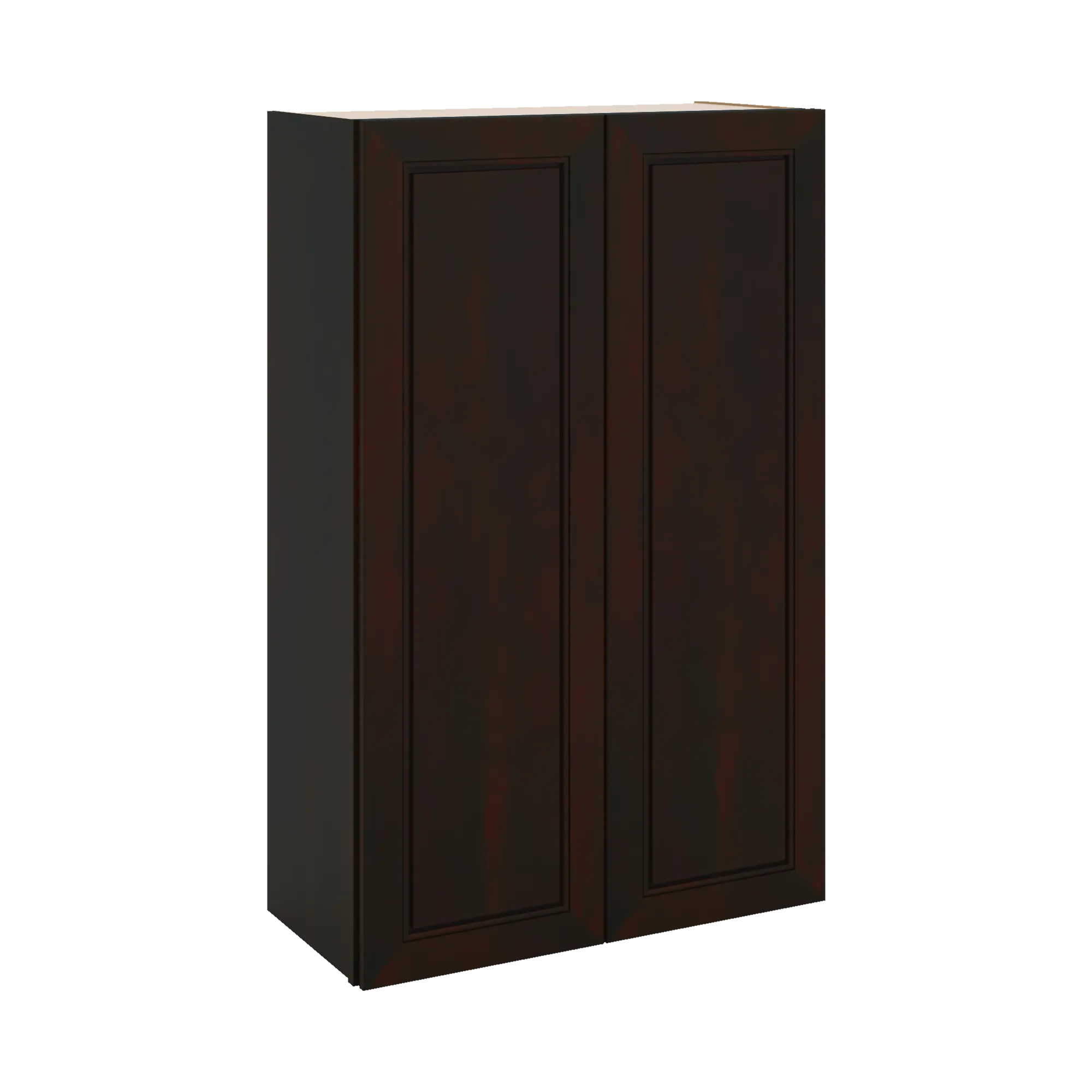 J&K Espresso K8 Double Door Wall Cabinet - 27" W x 42" H