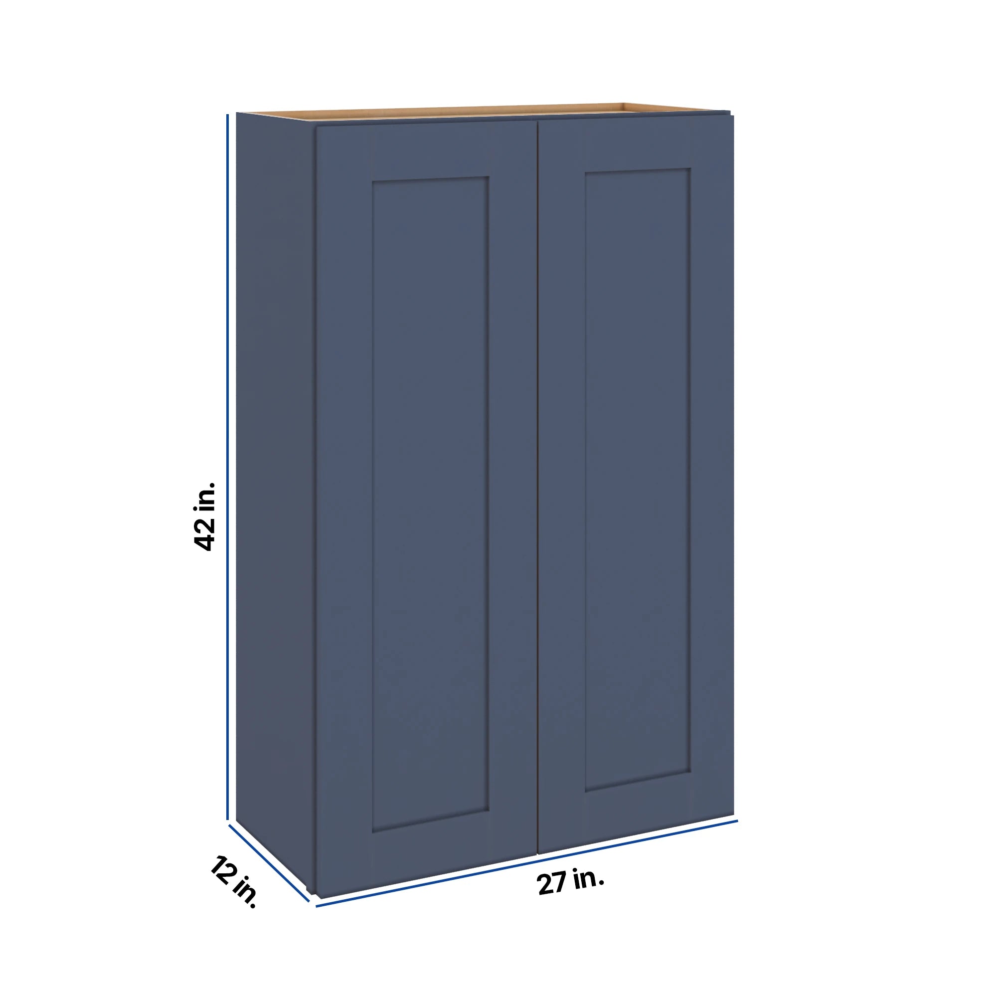Modernform Cabinet Signature Blue 27" W X 42" H X 12" D Double Door Wall Cabinet