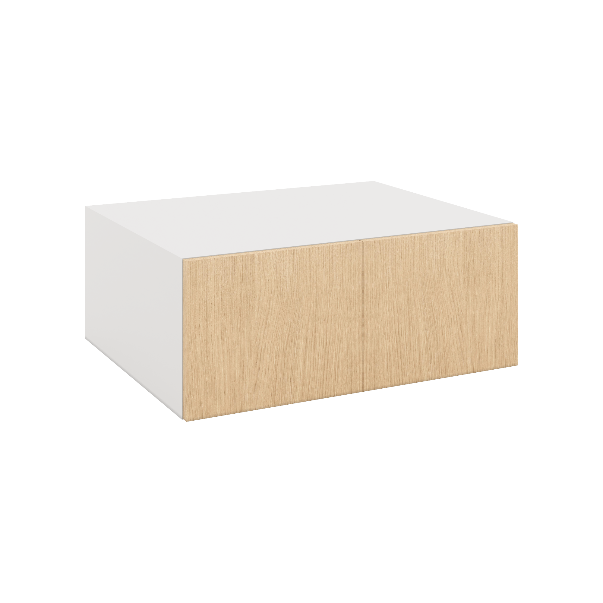 Modernform Cabinet Natural Oak 30" W X 12" H X 24" D Double Door Wall Cabinet
