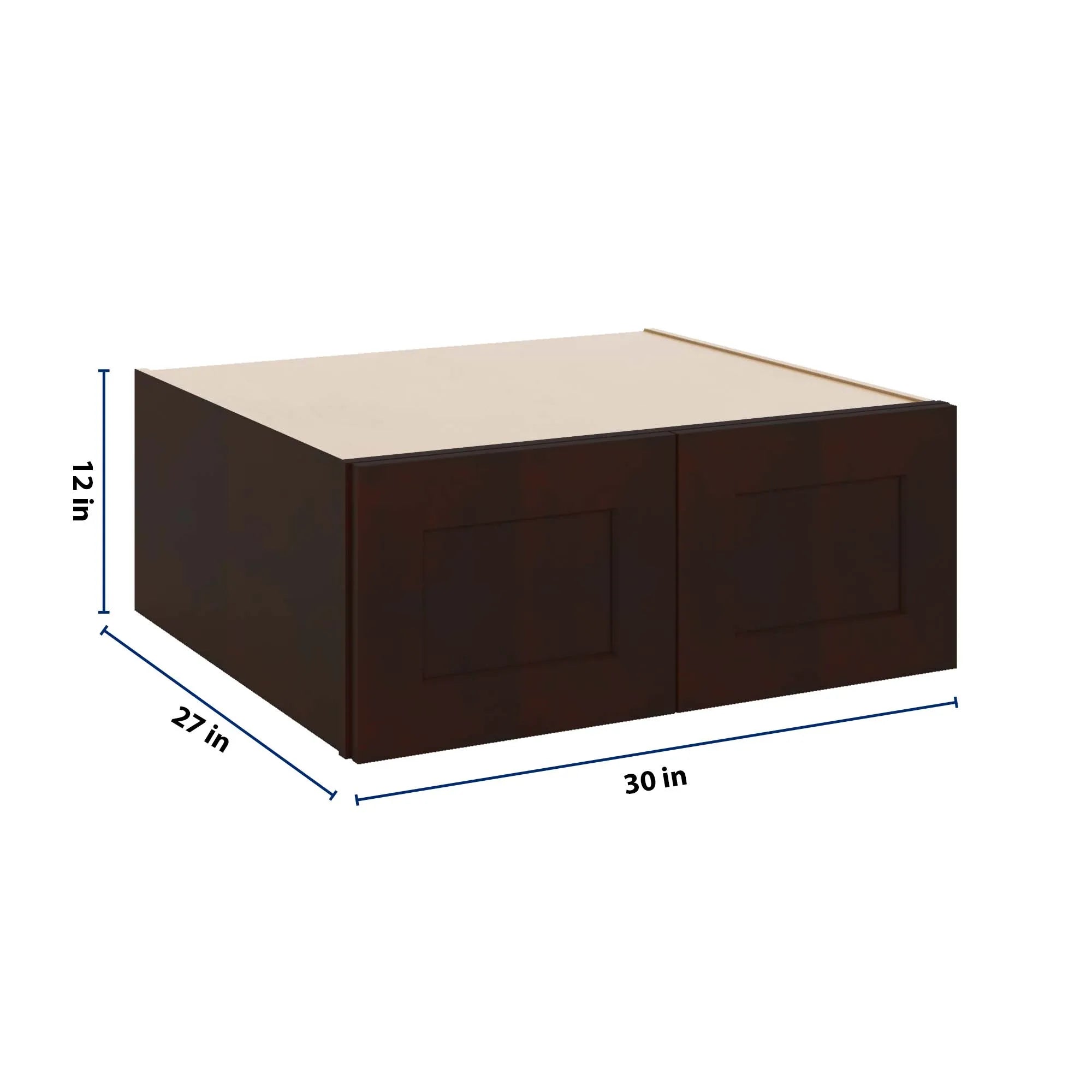 J&K Java Coffee S1 Refrigerator Wall Cabinet - 30" W x 12" H x 27" D