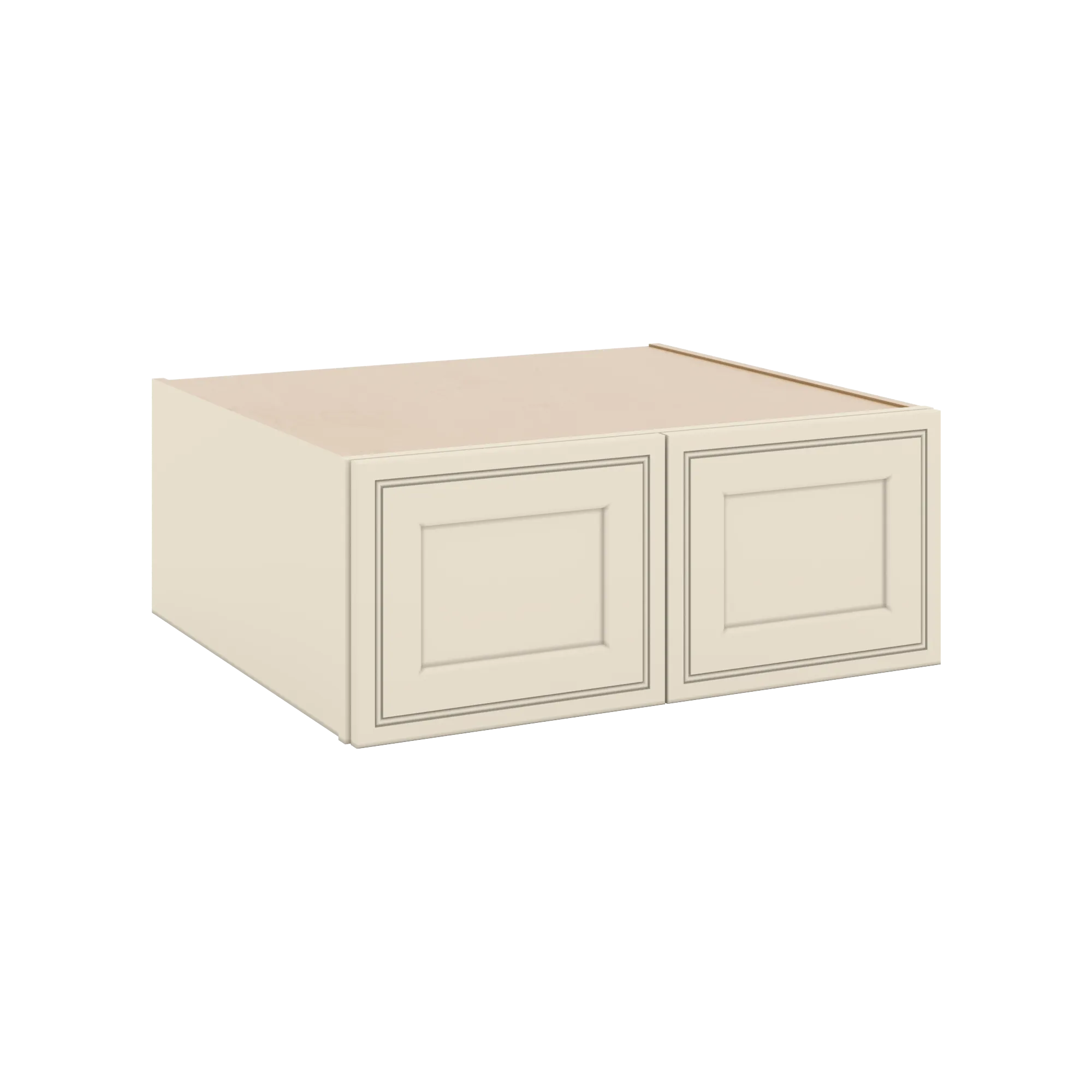 J&K Pearl Glazed H9 Refrigerator Wall Cabinet - 30" W x 12" H x 27" D