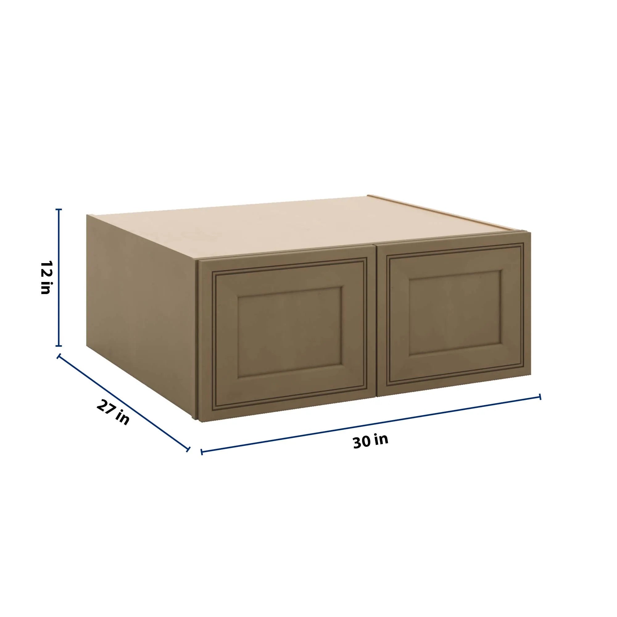 J&K Hazel H8 Refrigerator Wall Cabinet - 30" W x 12" H x 27" D