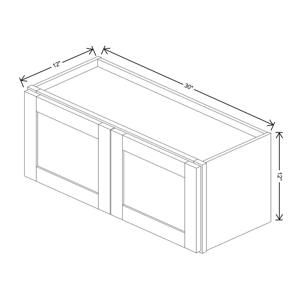 Wolf Classic Dartmouth 5-piece White Paint 30"W X 12"H Wall Cabinet