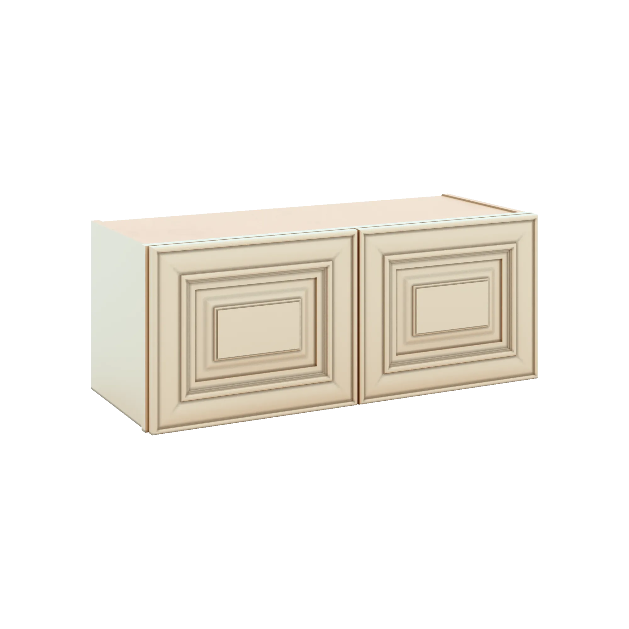J&K Creme Glazed A7 Double Door Wall Cabinet - 30" W x 12" H