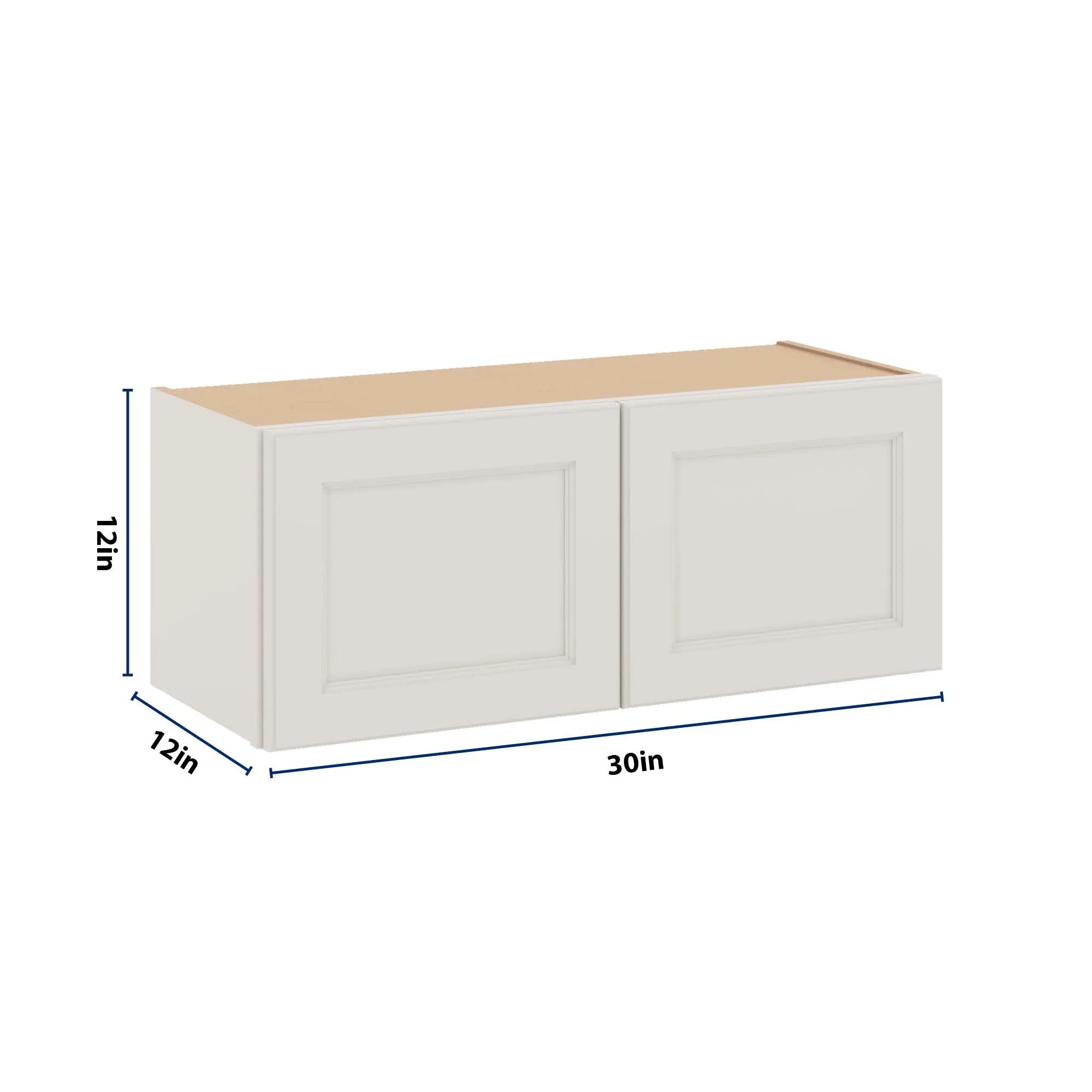 J&K Dove E1 Double Door Wall Cabinet - 30" W x 12" H