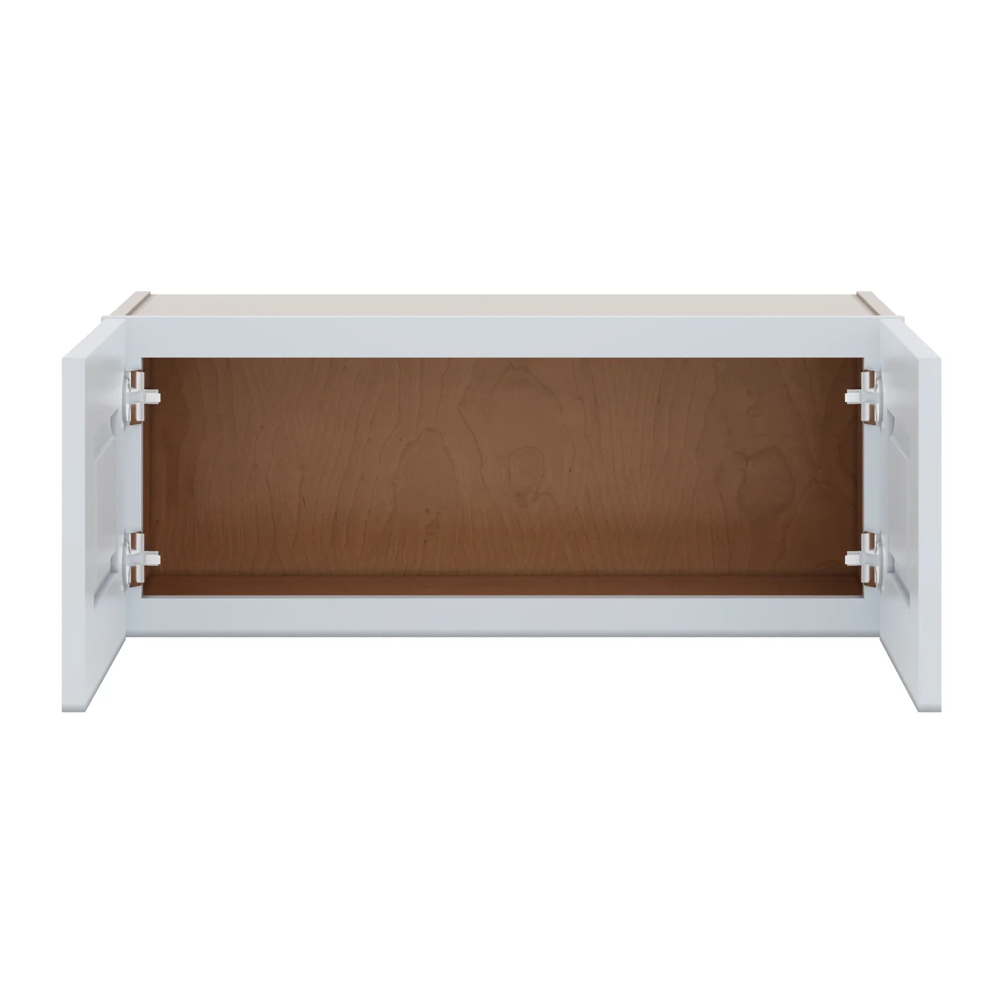 J&K White Shaker S8 Double Door Wall Cabinet   30" W x 12" H