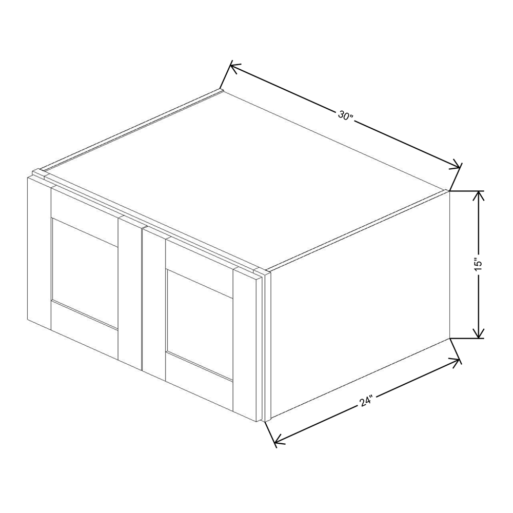 Fabuwood Allure Galaxy Frost 30"W X 15"H X 24"Deep Wall