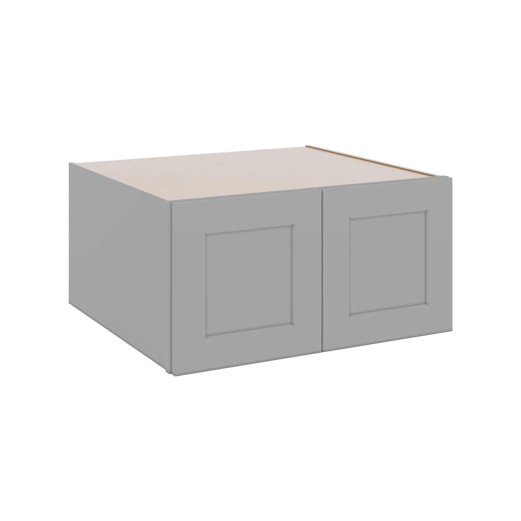 J&K Castle Grey S5 Refrigerator Wall Cabinet - 30" W x 15" H x 27" D