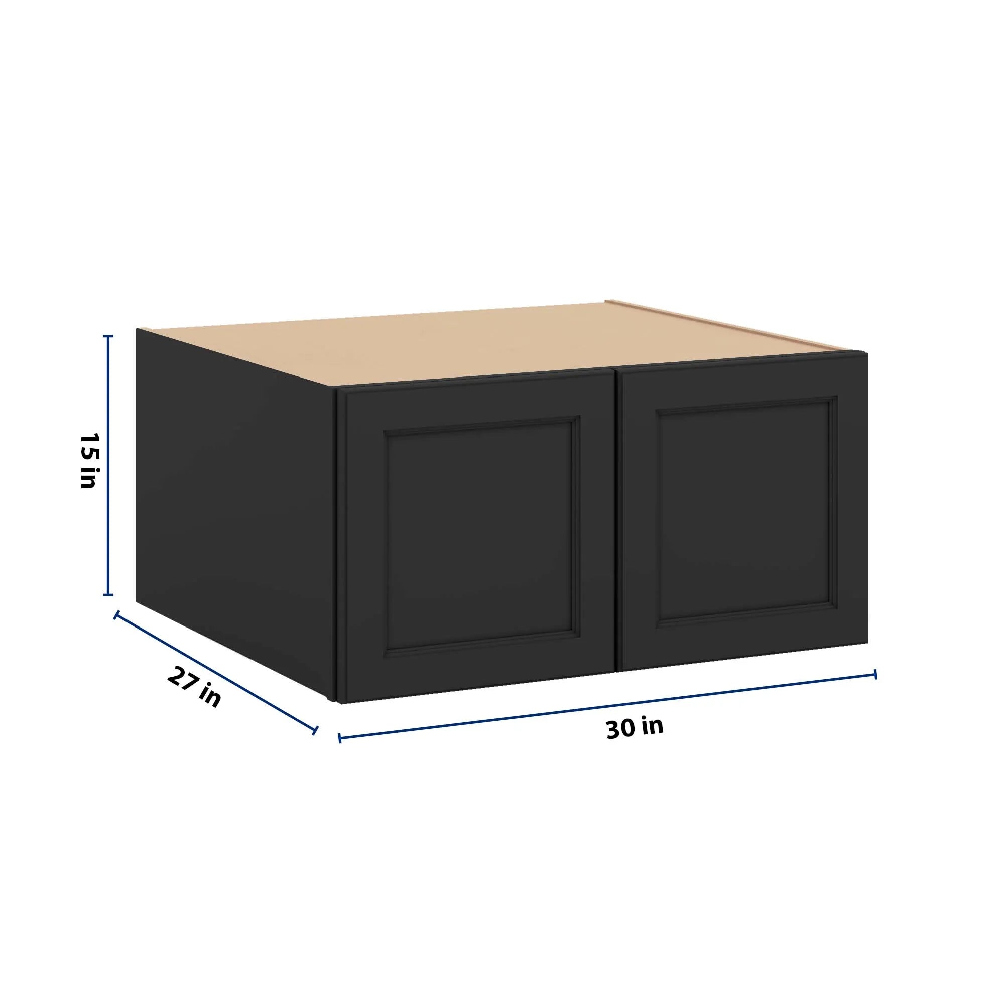 J&K Charcoal E2 Refrigerator Wall Cabinet - 30" W x 15" H x 27" D