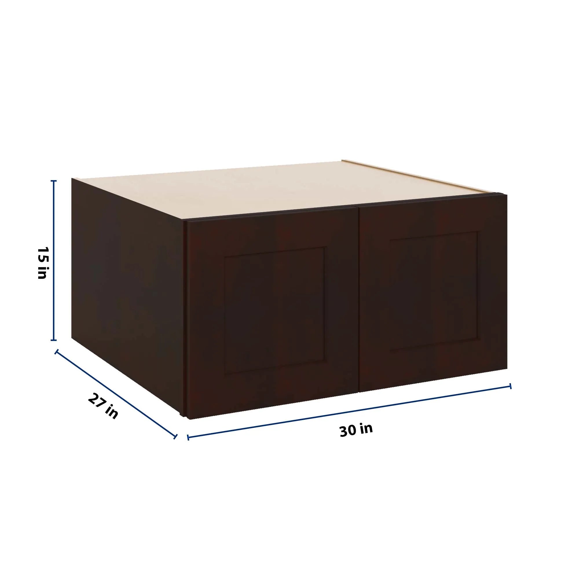 J&K Java Coffee S1 Refrigerator Wall Cabinet - 30" W x 15" H x 27" D