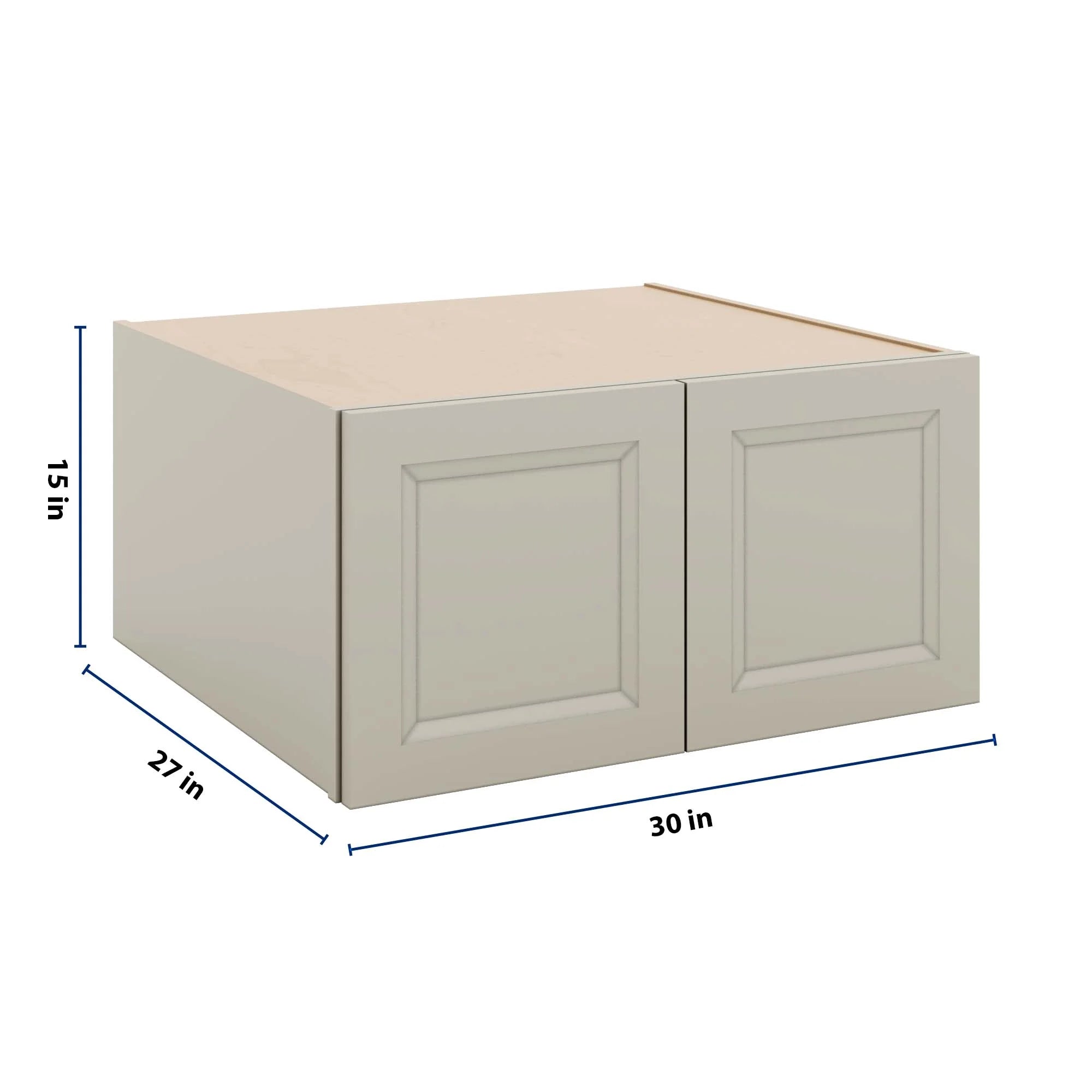 J&K Pebble B6 Refrigerator Wall Cabinet - 30" W x 15" H x 27" D