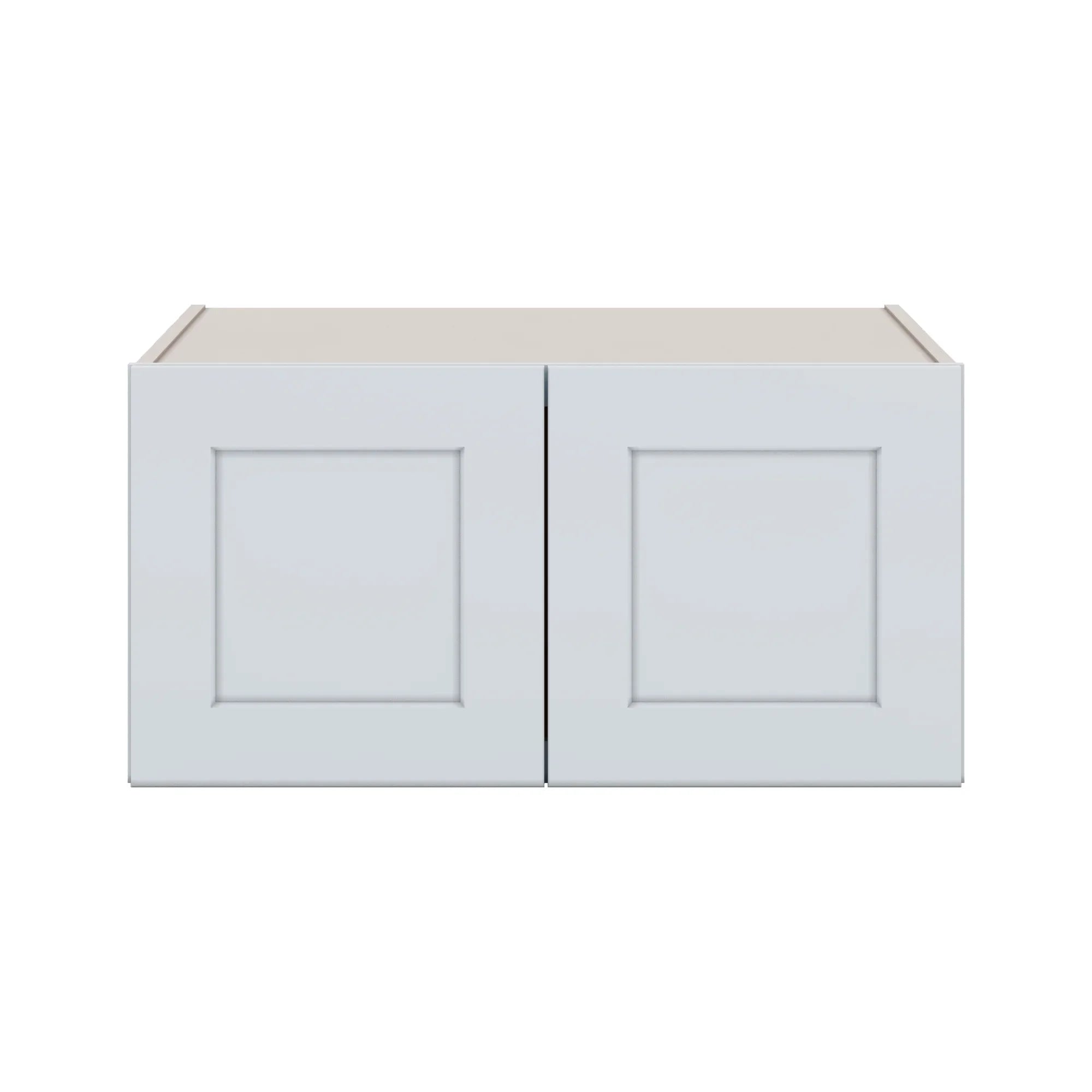 J&K White Shaker S8 Refrigerator Wall Cabinet   30" W x 15" H x 27" D