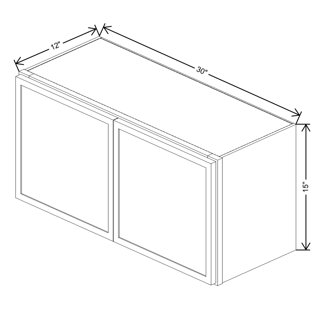 Cubitac Imperial Madison Dusk 30"W X 15"H Wall Cabinet