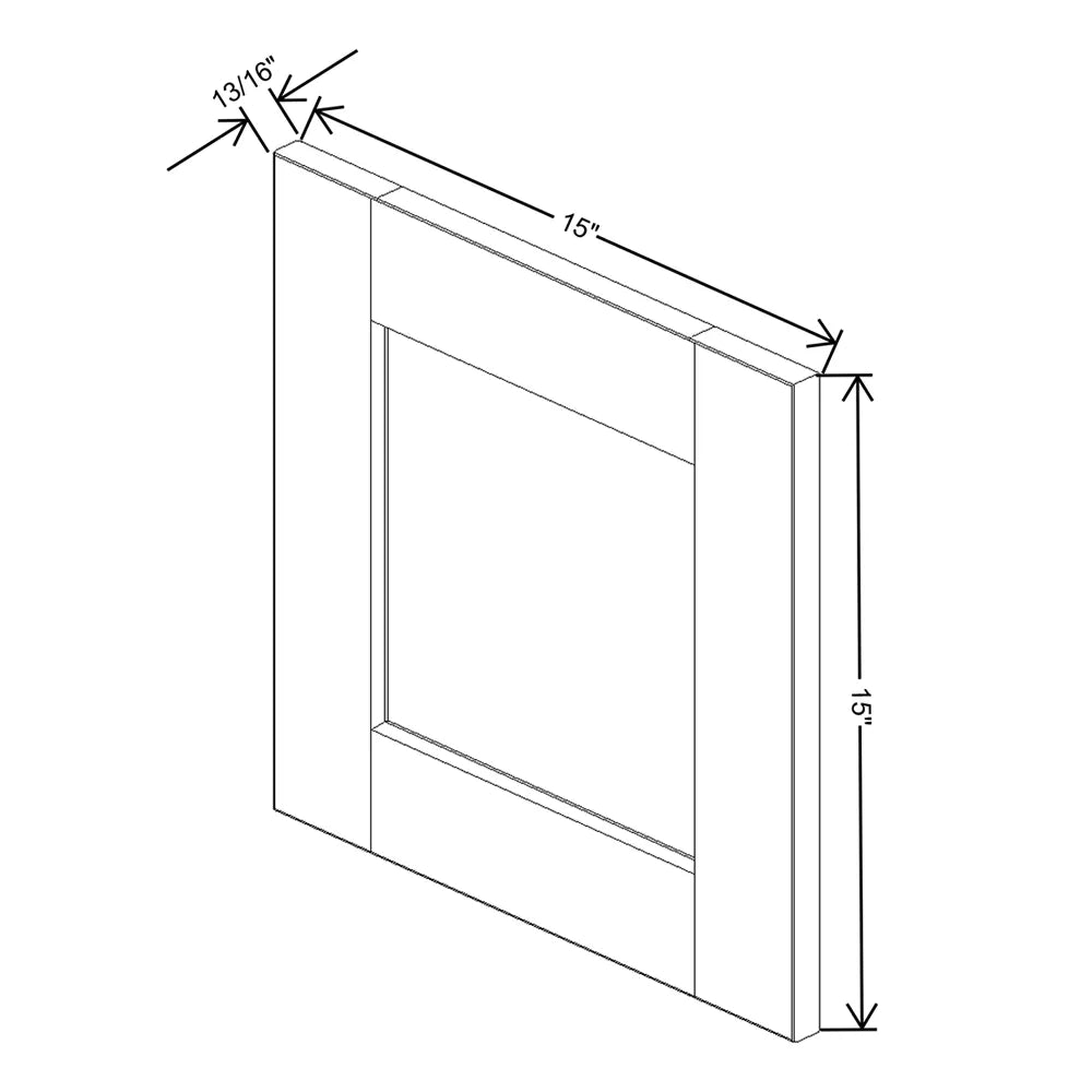 J&K Mocha Glazed K10 Dummy Door Panel 15" W x 15" H