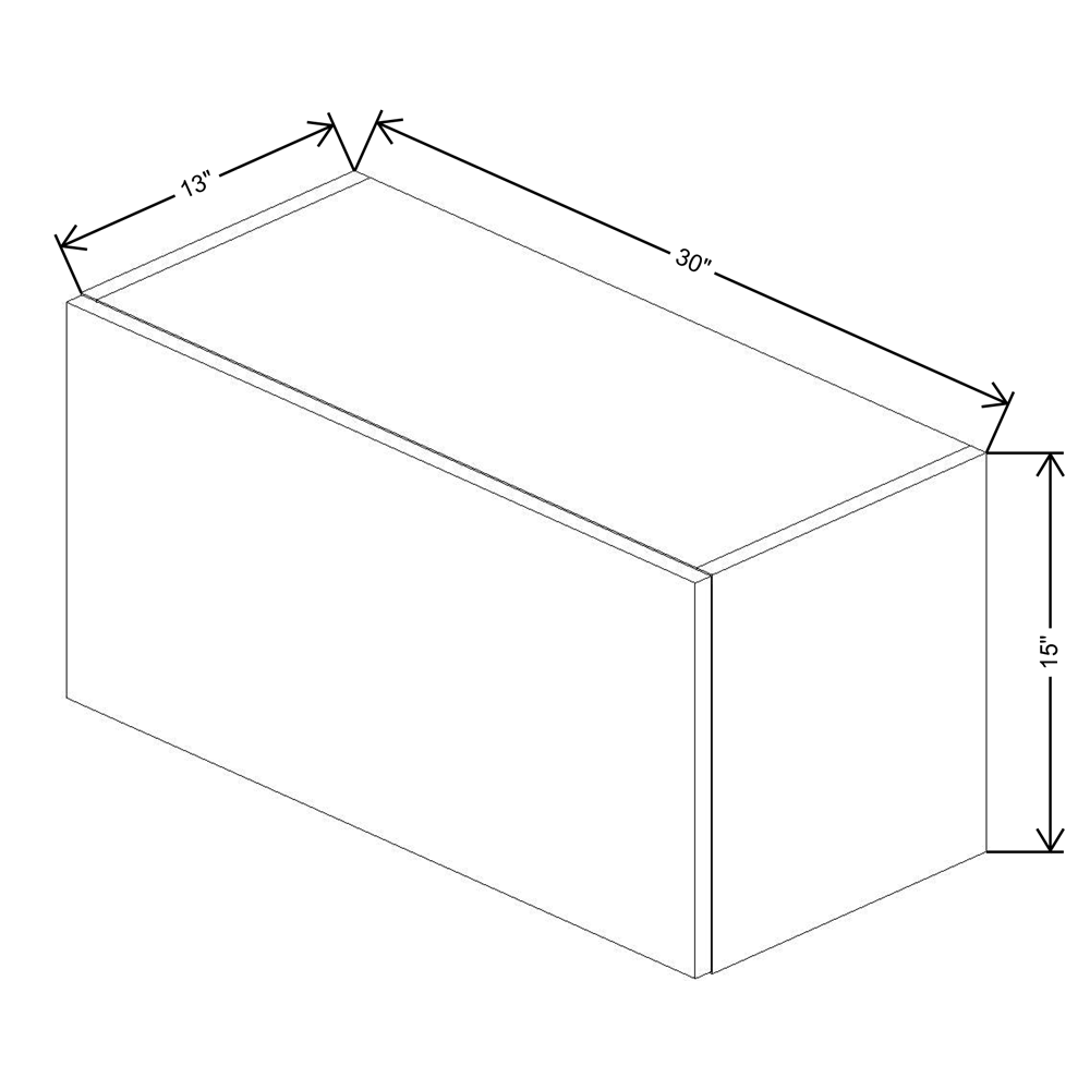 Fabuwood Illume Catalina Olmo 3 15" High Lift Up Wall