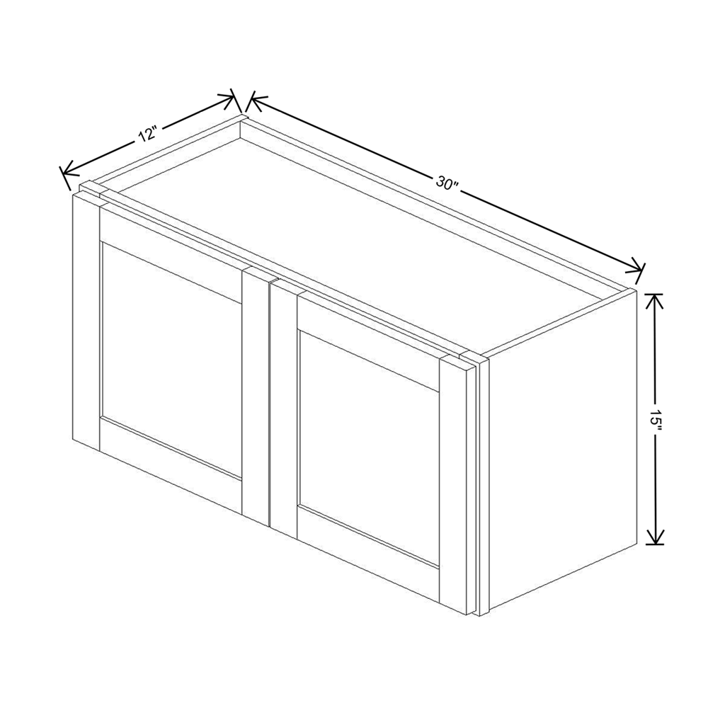 Wolf Classic Dartmouth 5-piece White Paint 30"W X 15"H Wall Cabinet