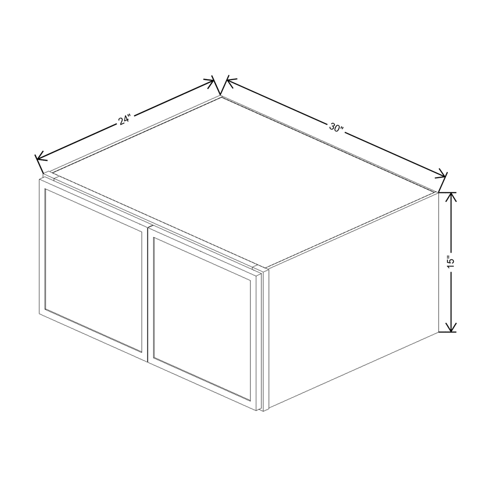 Cubitac Imperial Madison Hazelnut 30"W X 15"H X 24"D Deep Wall Cabinet