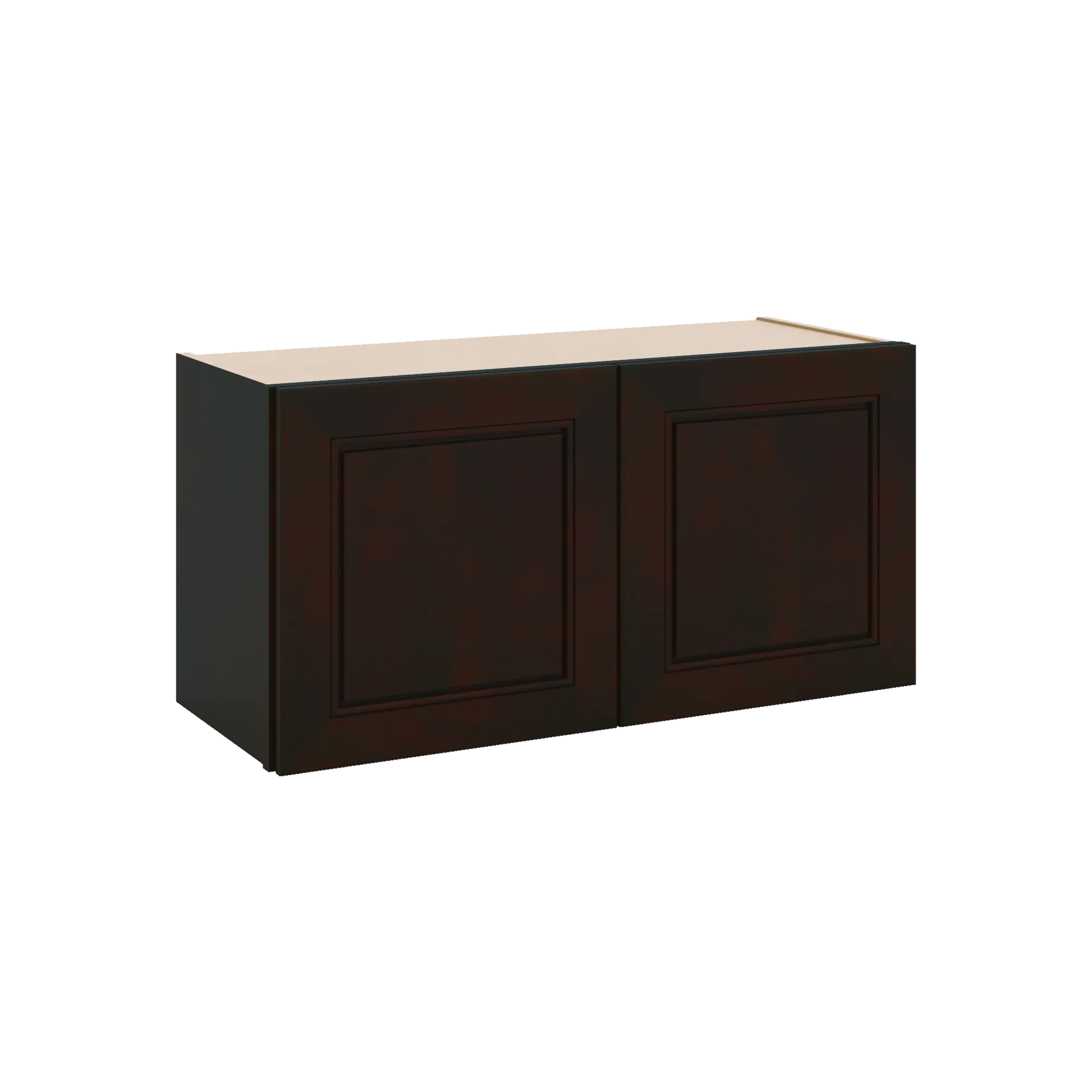 J&K Espresso K8 Double Door Wall Cabinet - 30" W x 15" H