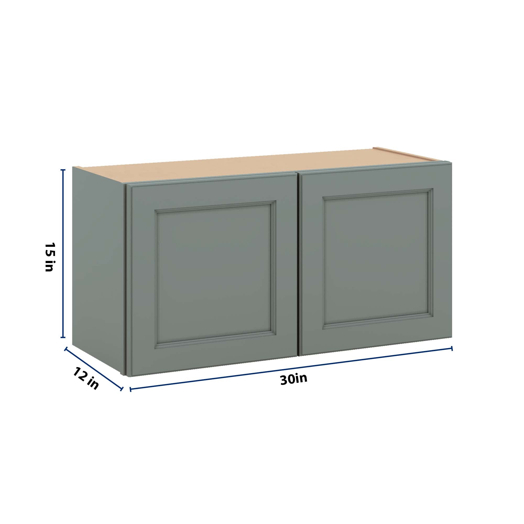J&K Sage E3 Double Door Wall Cabinet - 30" W x 15" H