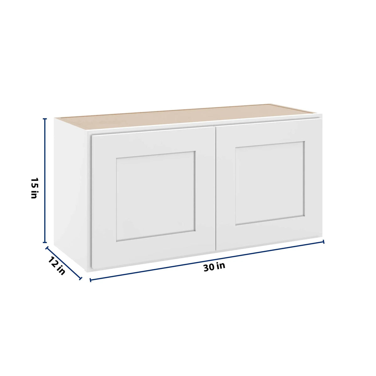 cnc luxor white 30 w x 15 h double door wall cabinet