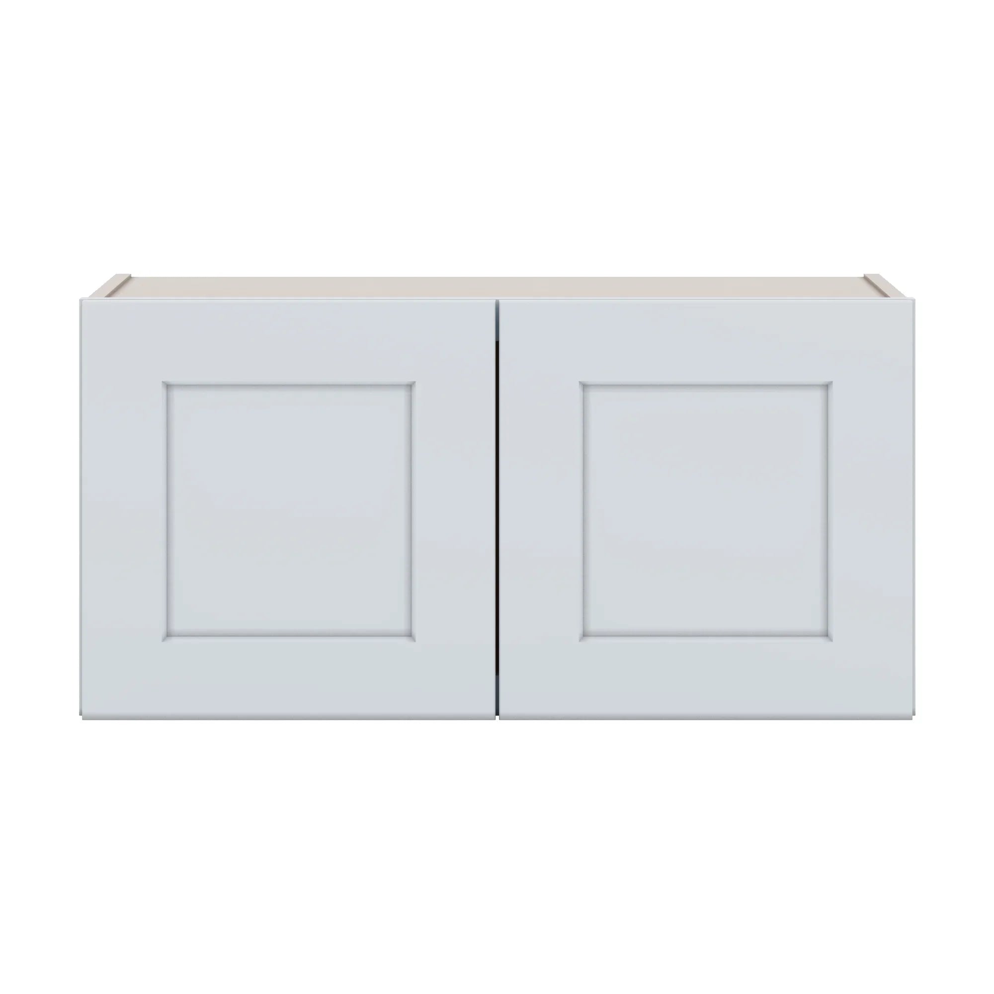 J&K White Shaker S8 Double Door Wall Cabinet   30" W x 15" H