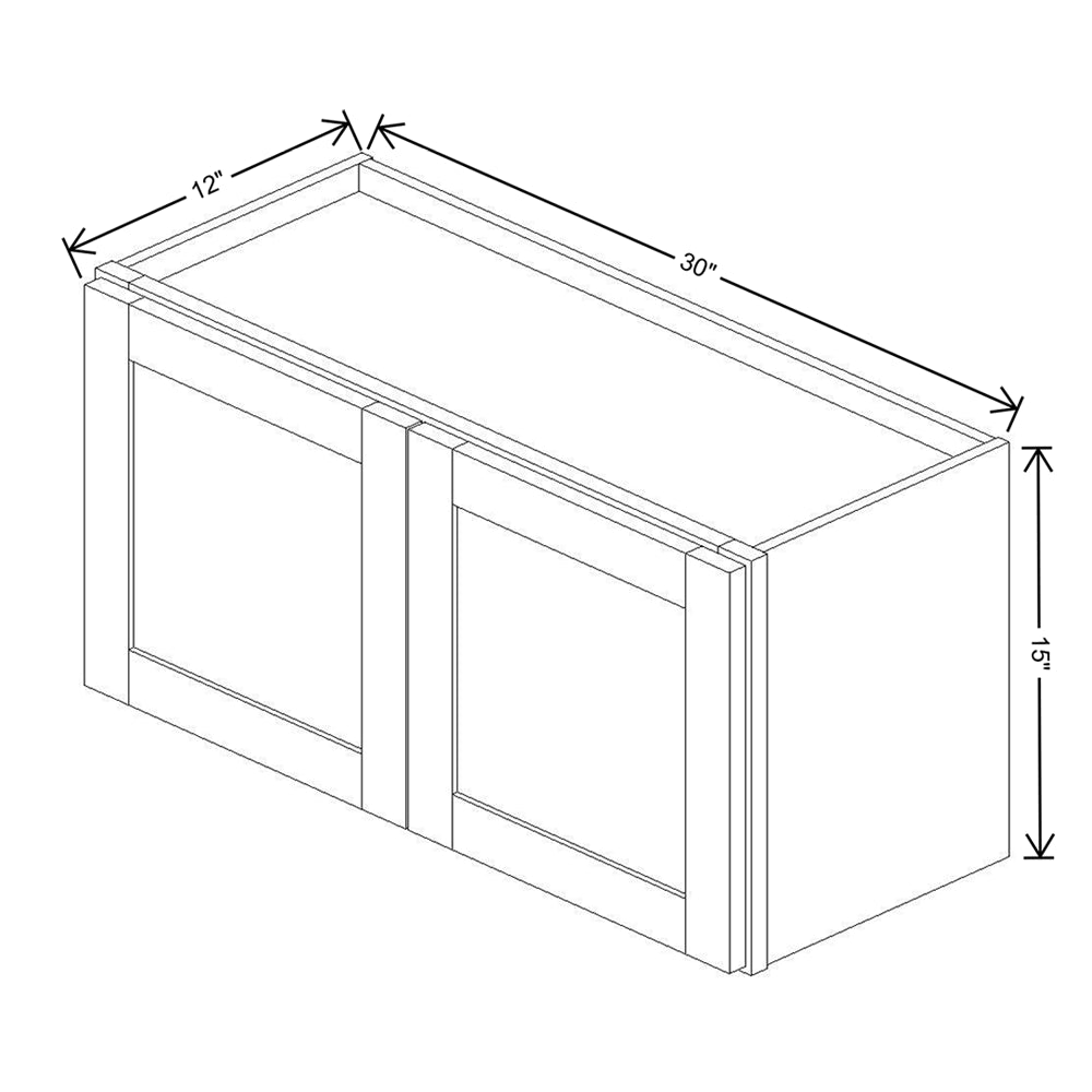 Wolf Classic Grantley White Paint 30"W X 15"H Wall Cabinet