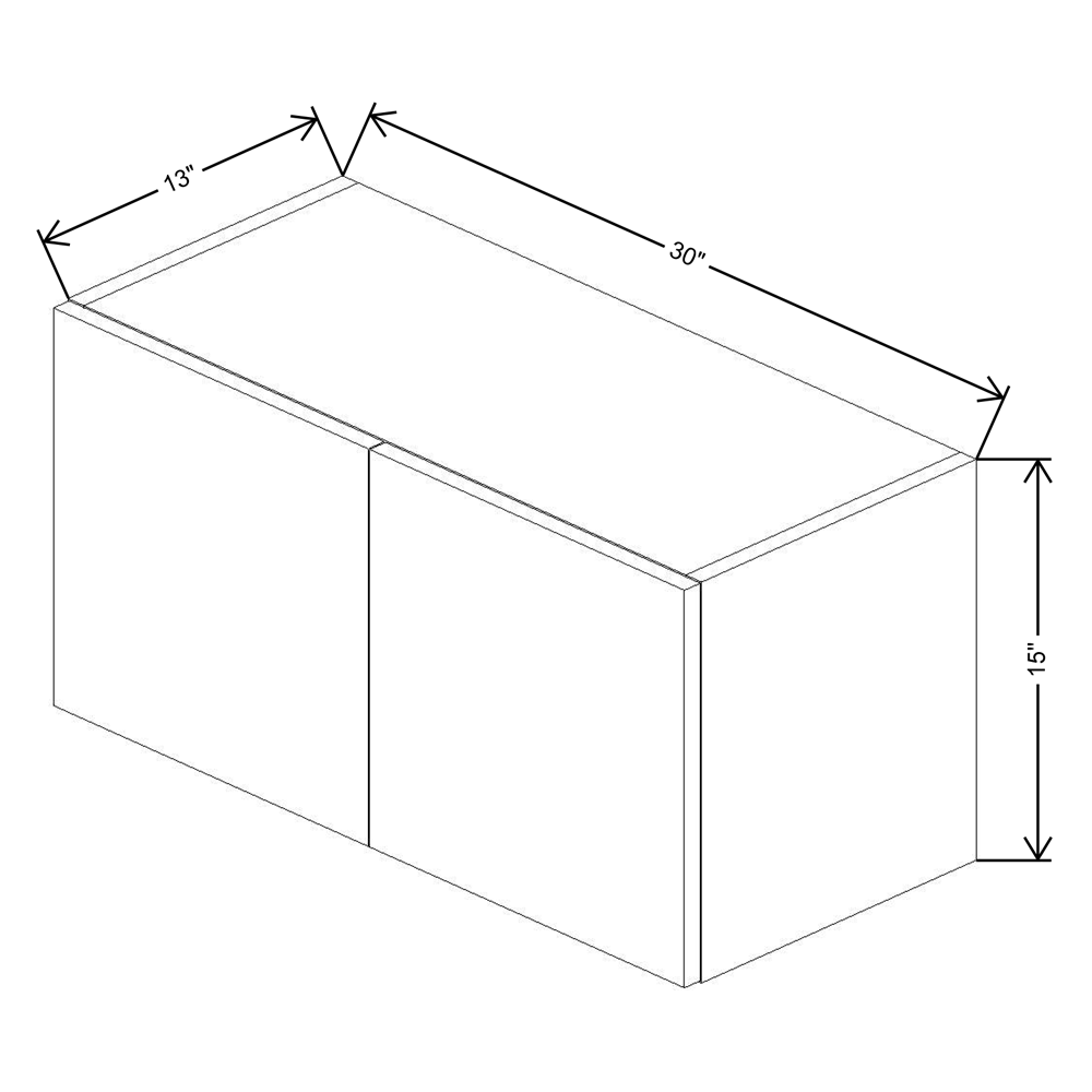 Fabuwood Illume Catalina Bianco Gloss 2 15" High Wall