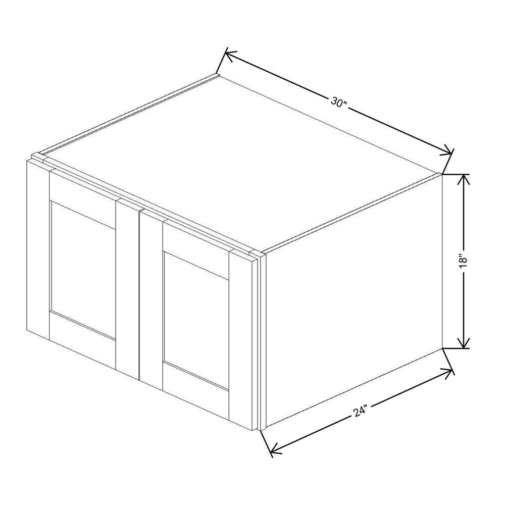 Fabuwood Value Premium Hallmark Frost 30"W X 18"H Wall X 24"Deep Wall