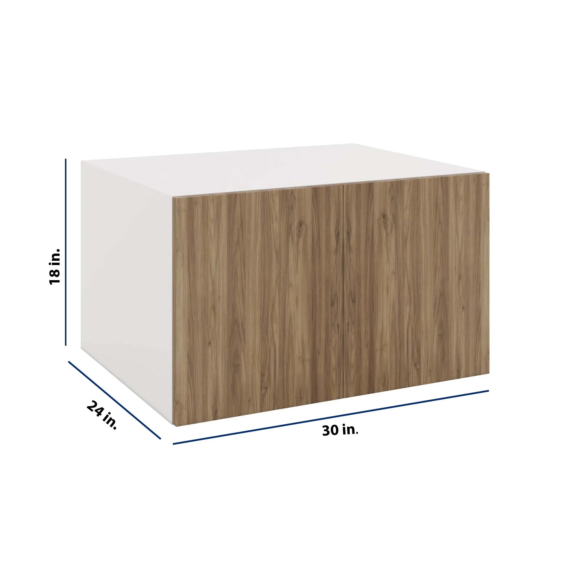 Modernform Cabinet Walnut 30" W X 18" H X 24" D Double Door Wall Cabinet