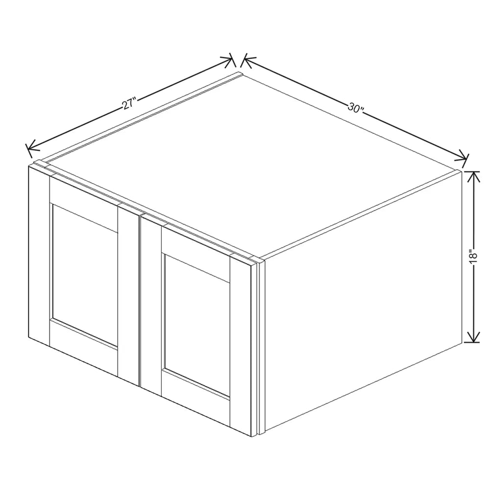 J&K Greige K3 Refrigerator Wall Cabinet - 30" W x 18" H x 27" D