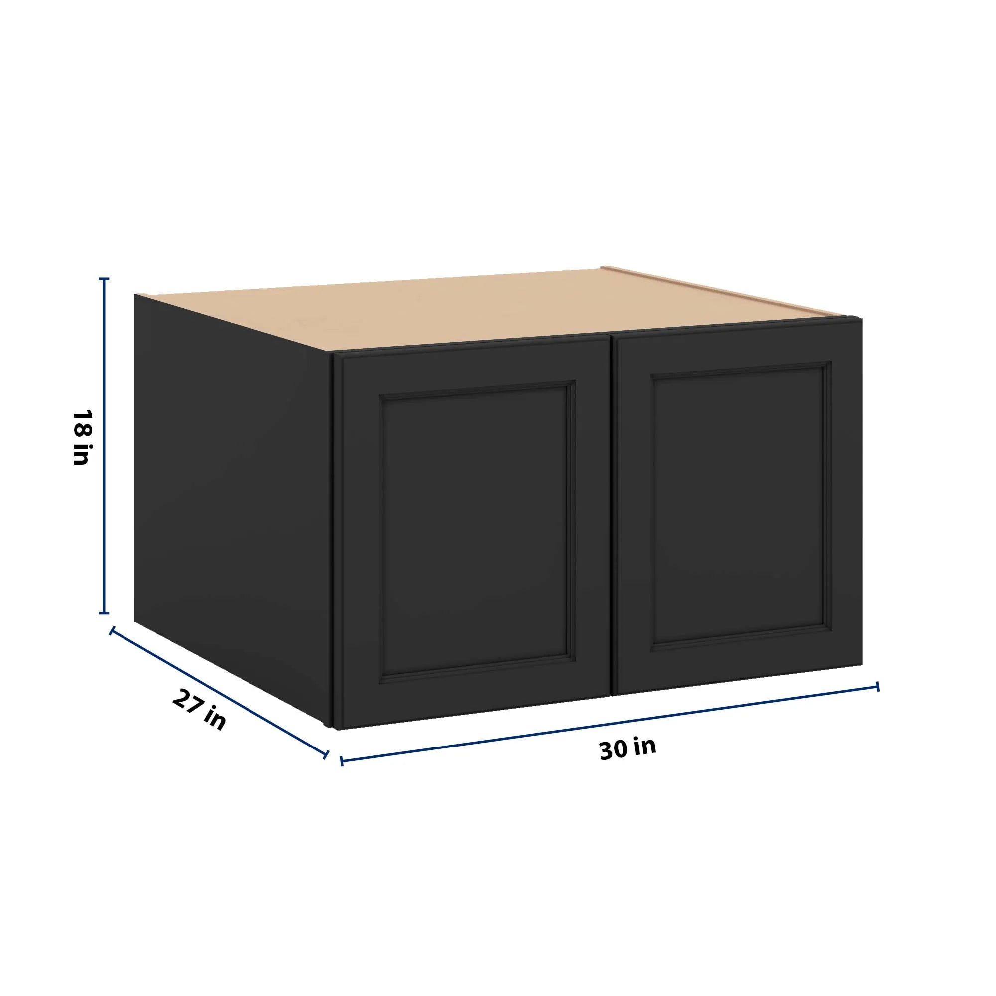 J&K Charcoal E2 Refrigerator Wall Cabinet - 30" W x 18" H x 27" D